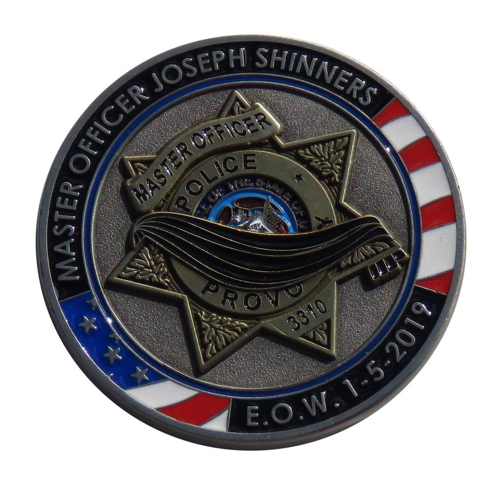 Provo Police Department Master Officer Joseph Shinners Challenge Coin