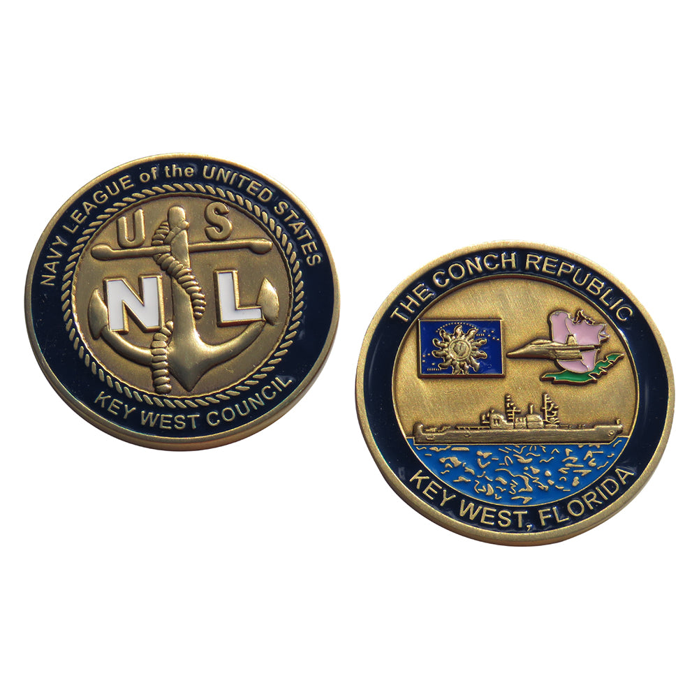 Navy League Of The United States Key West Council Challenge Coin