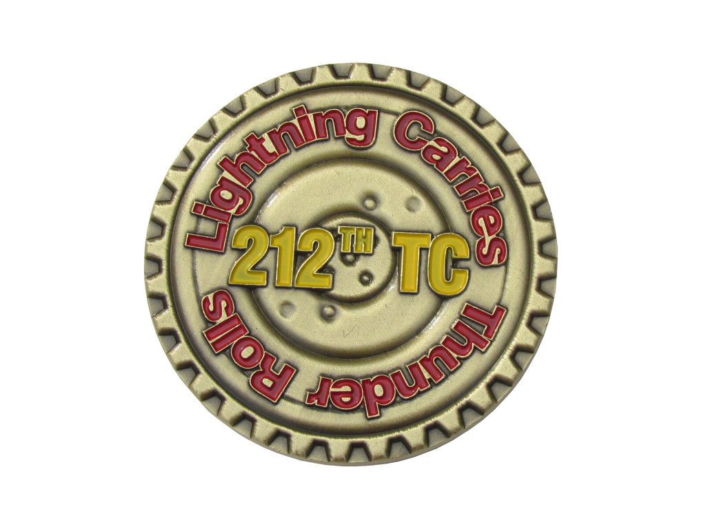 212th Transportation Company Lighting Carries Thunder Rolls Challenge Coin