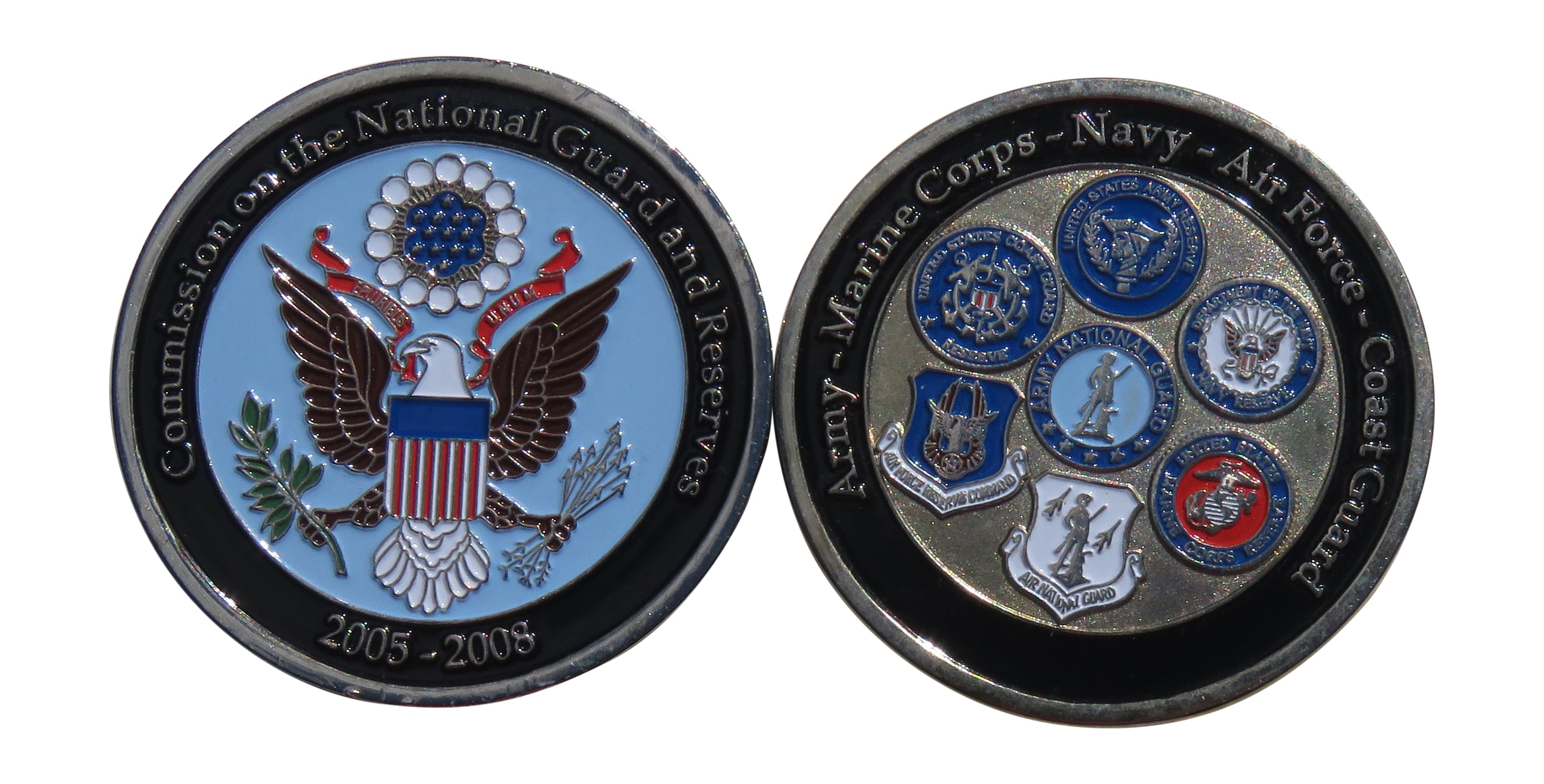 US Military Commssion on the National Army Marine Navy Air Force Challenge Coin