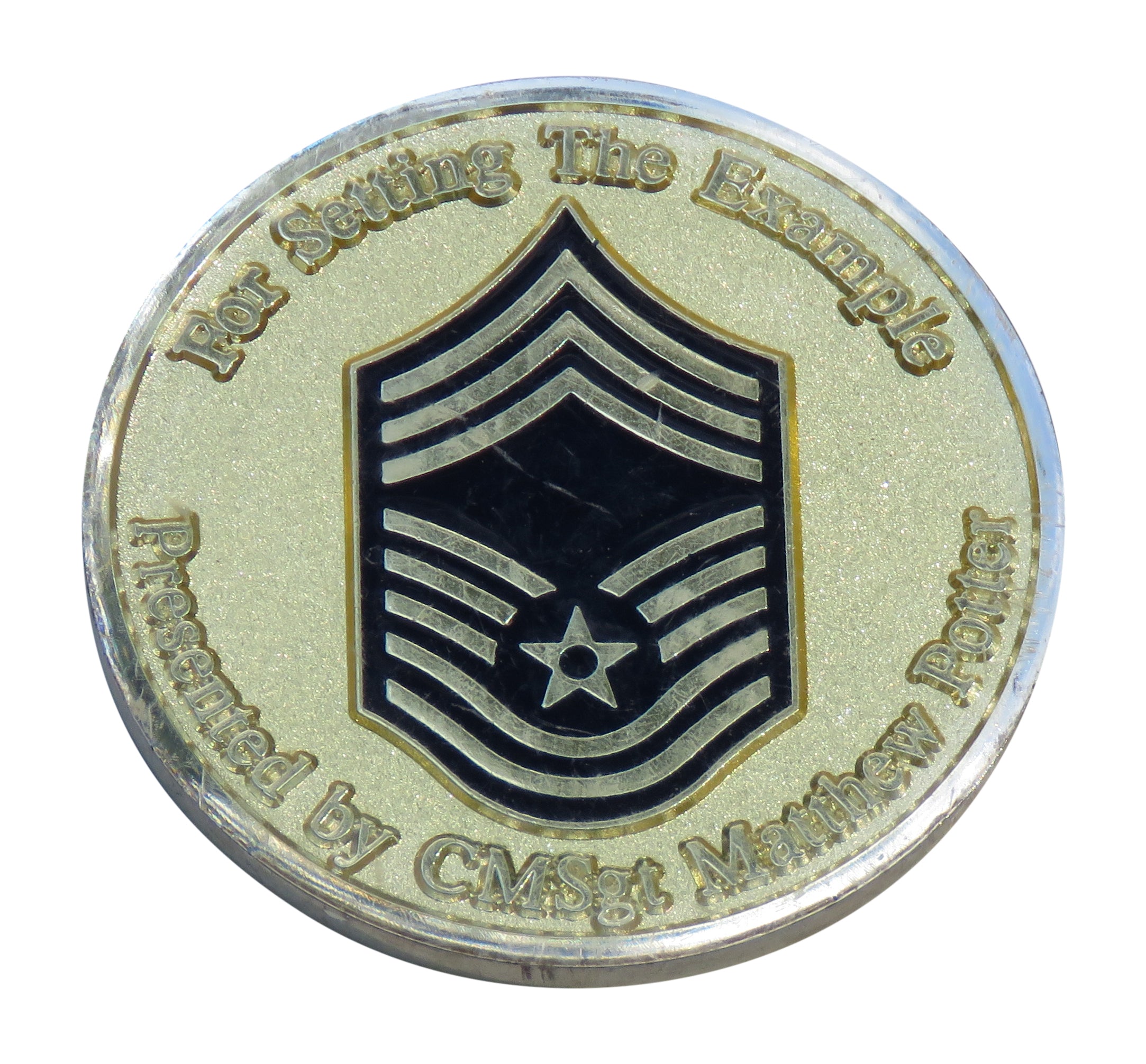US Air Force Presented by CMSgt Matthew Potter Challenge Coin