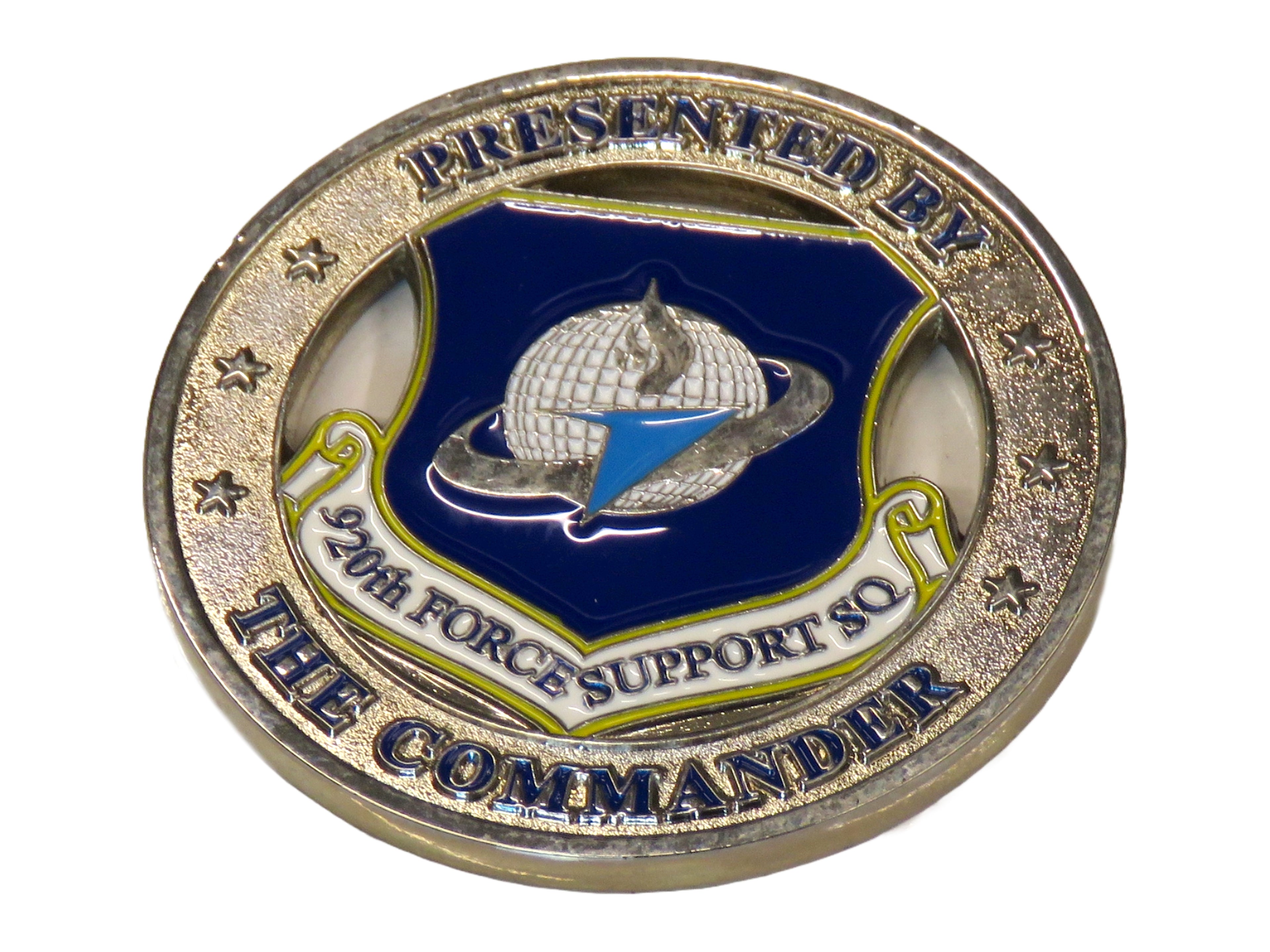 920th  Force Support Squadron Fl. Teamwork Enthusiasm Attitude Challenge Coin