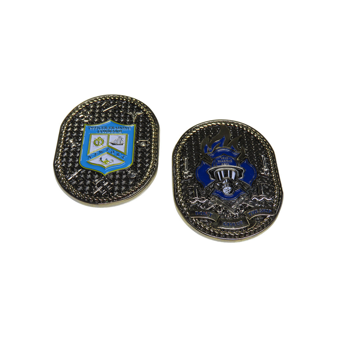Officer Training Command Newport Blue Challenge Coin