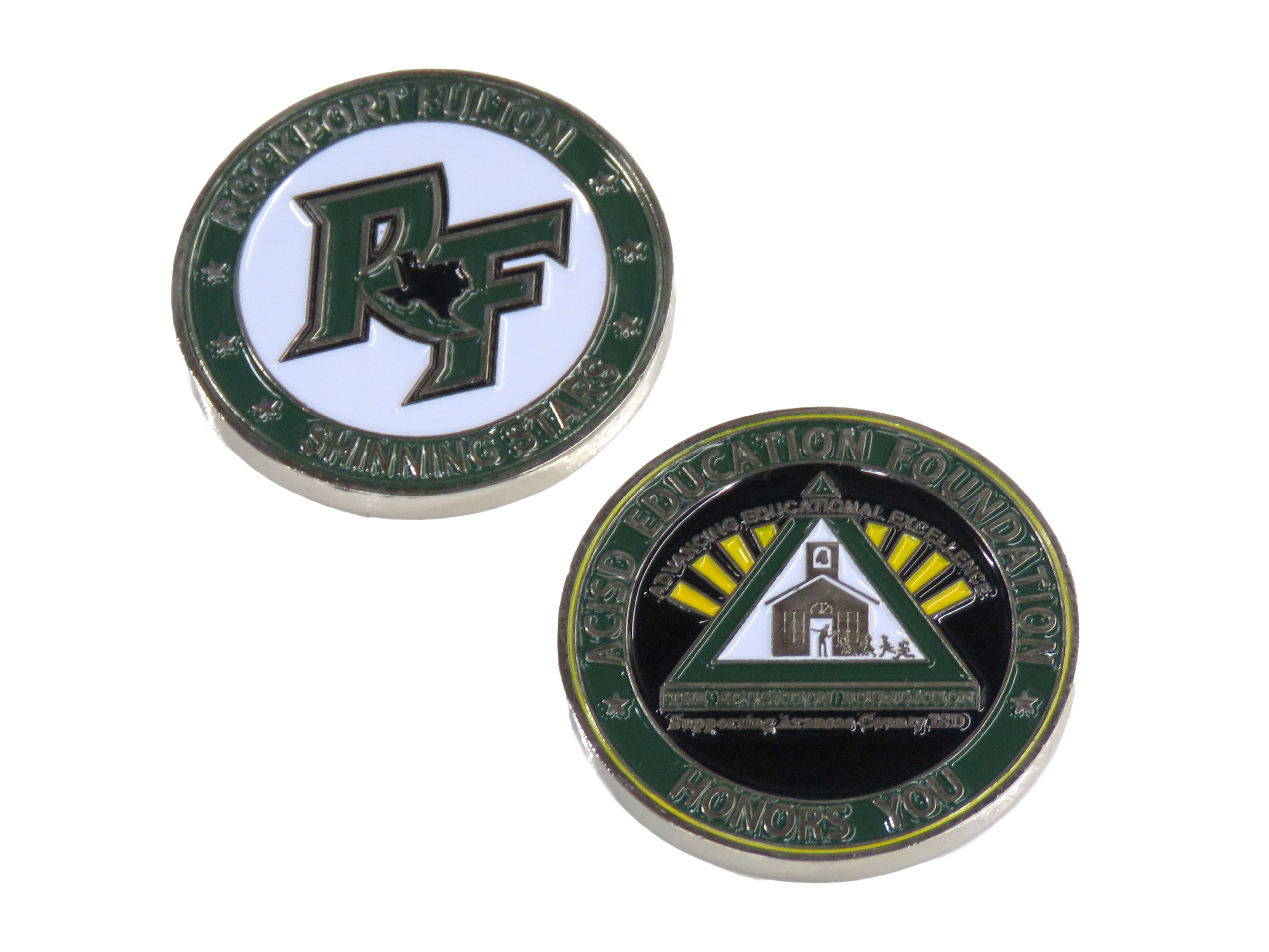 Rockport Fulton Shining Stars ACISD Education Foundation Challenge Coin