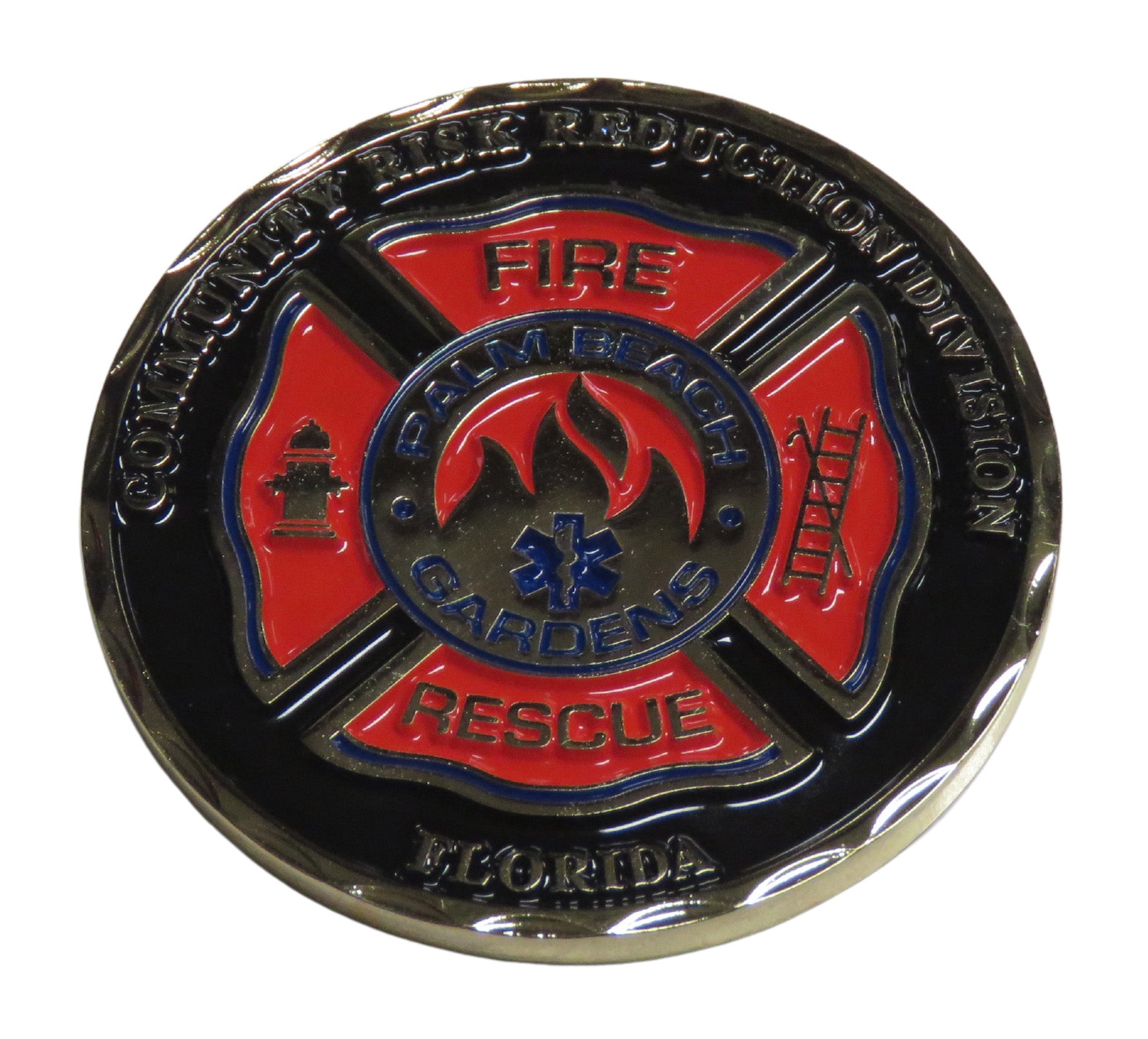 Palm Gardens FL Fire Rescue Risk Reduction Challenge Coin