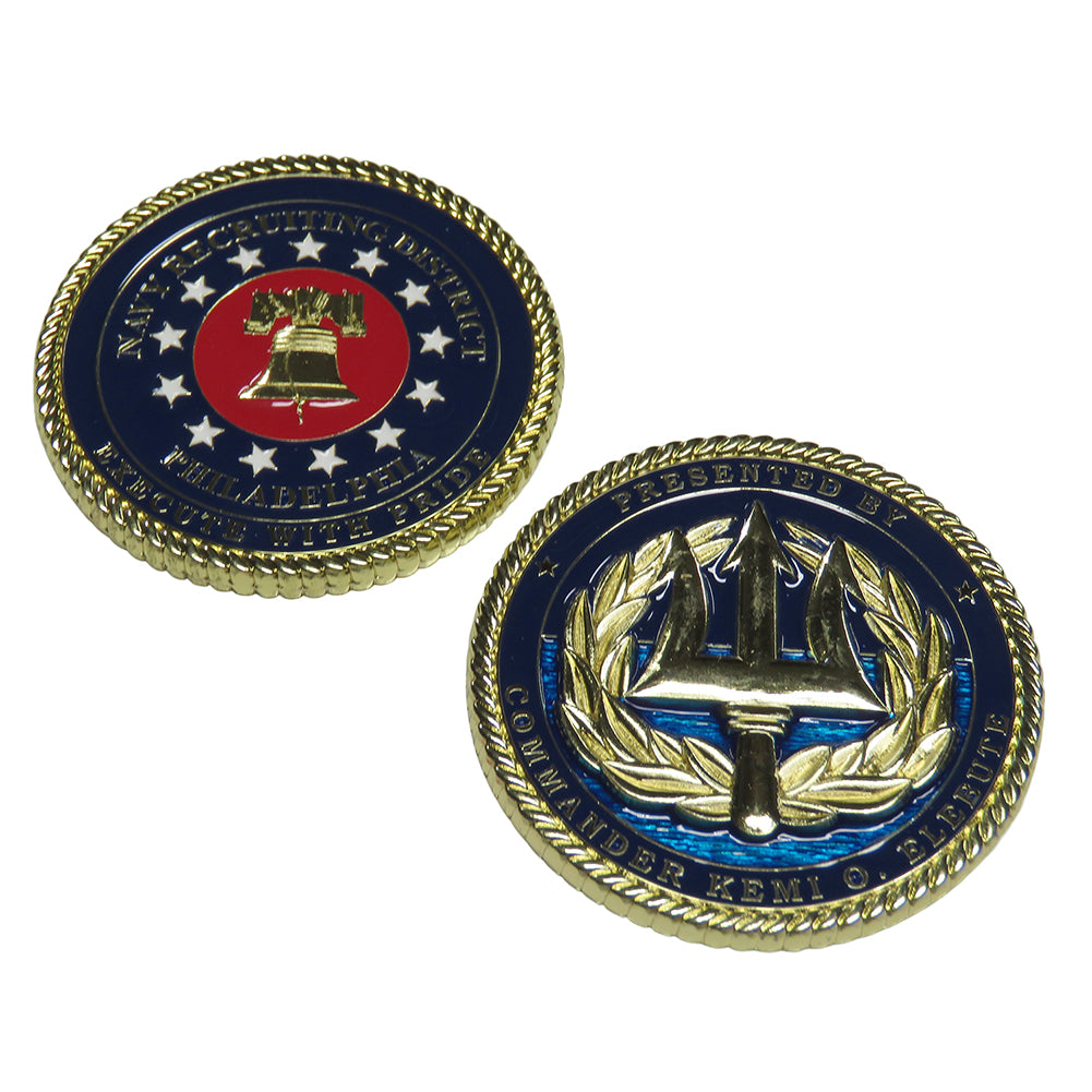 U.S. Navy Recruiting District Philadelphia Challenge Coin