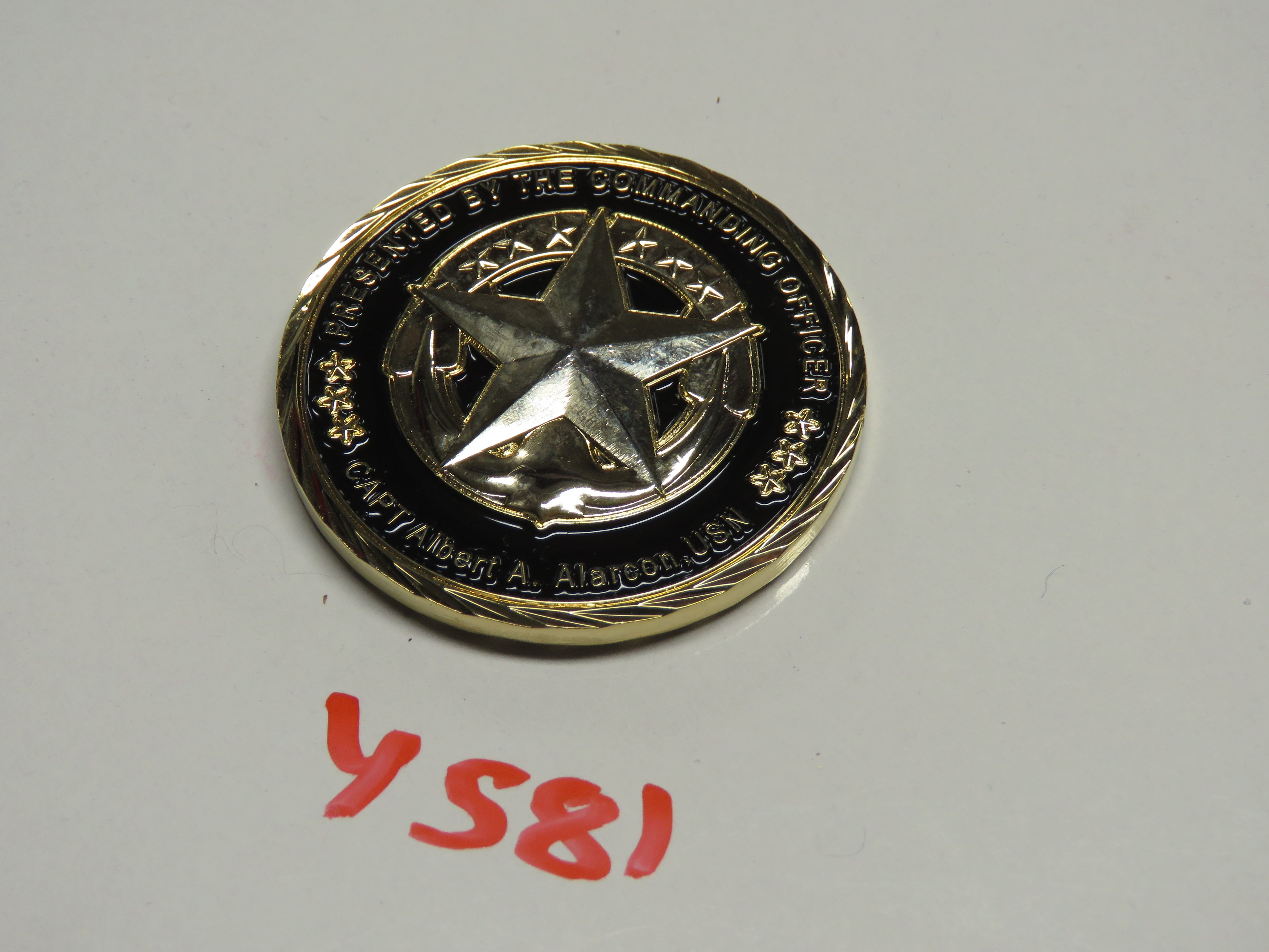 U.S. Navy AS 40 USS Frank Cable Capt. A. Alarcon Challenge Coin