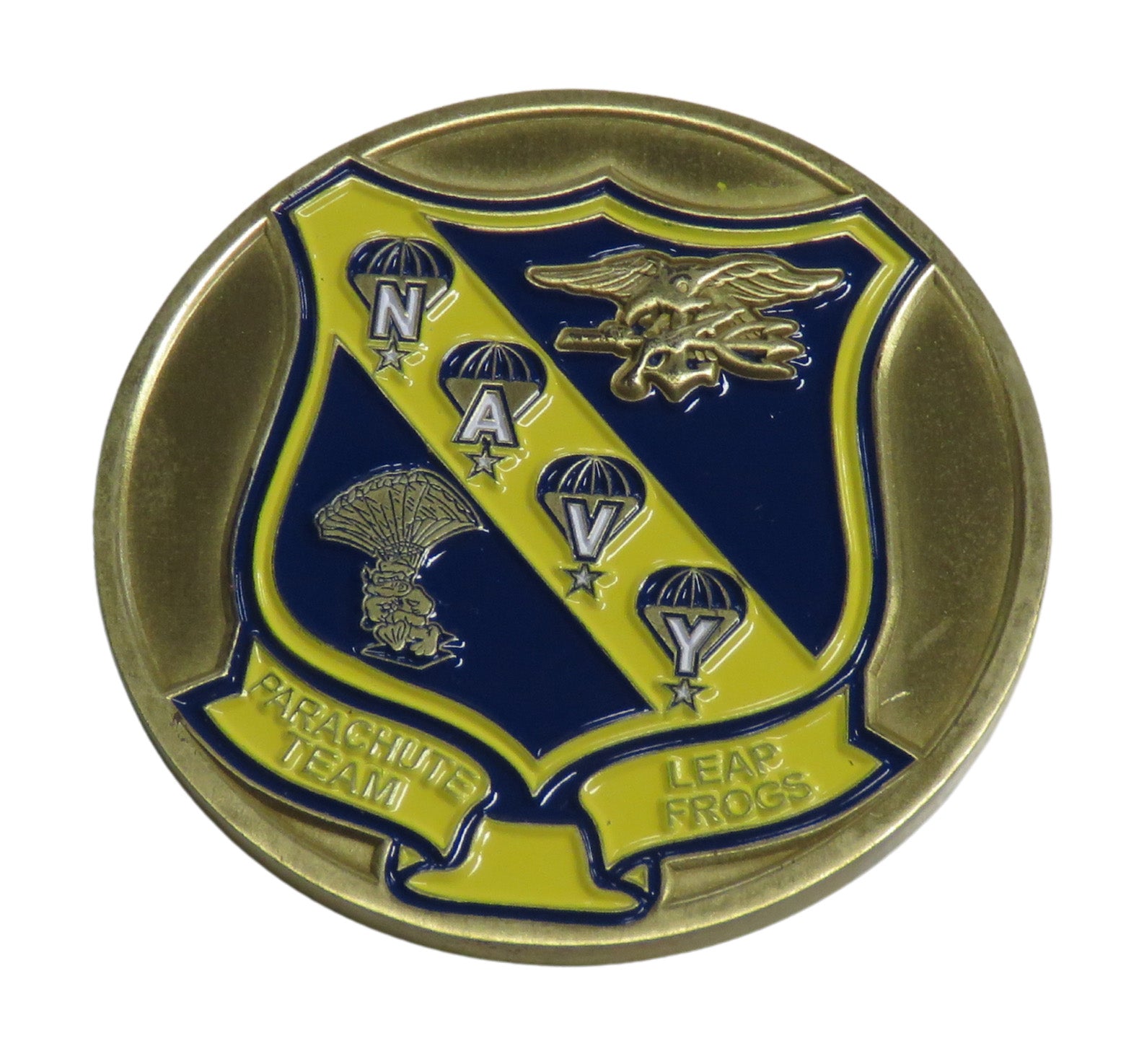 U.S. Navy Leap Frogs Parachute Team Challenge Coin