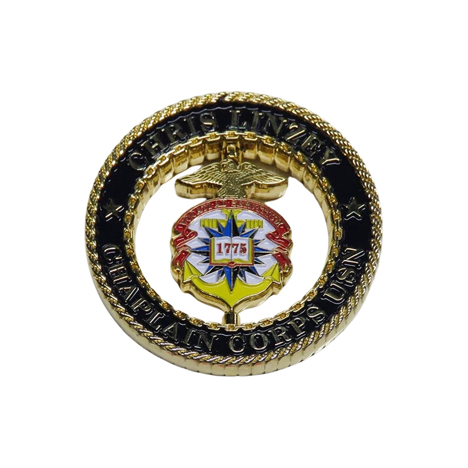 U.S. Navy Chaplain Corps Spinner Challenge Coin
