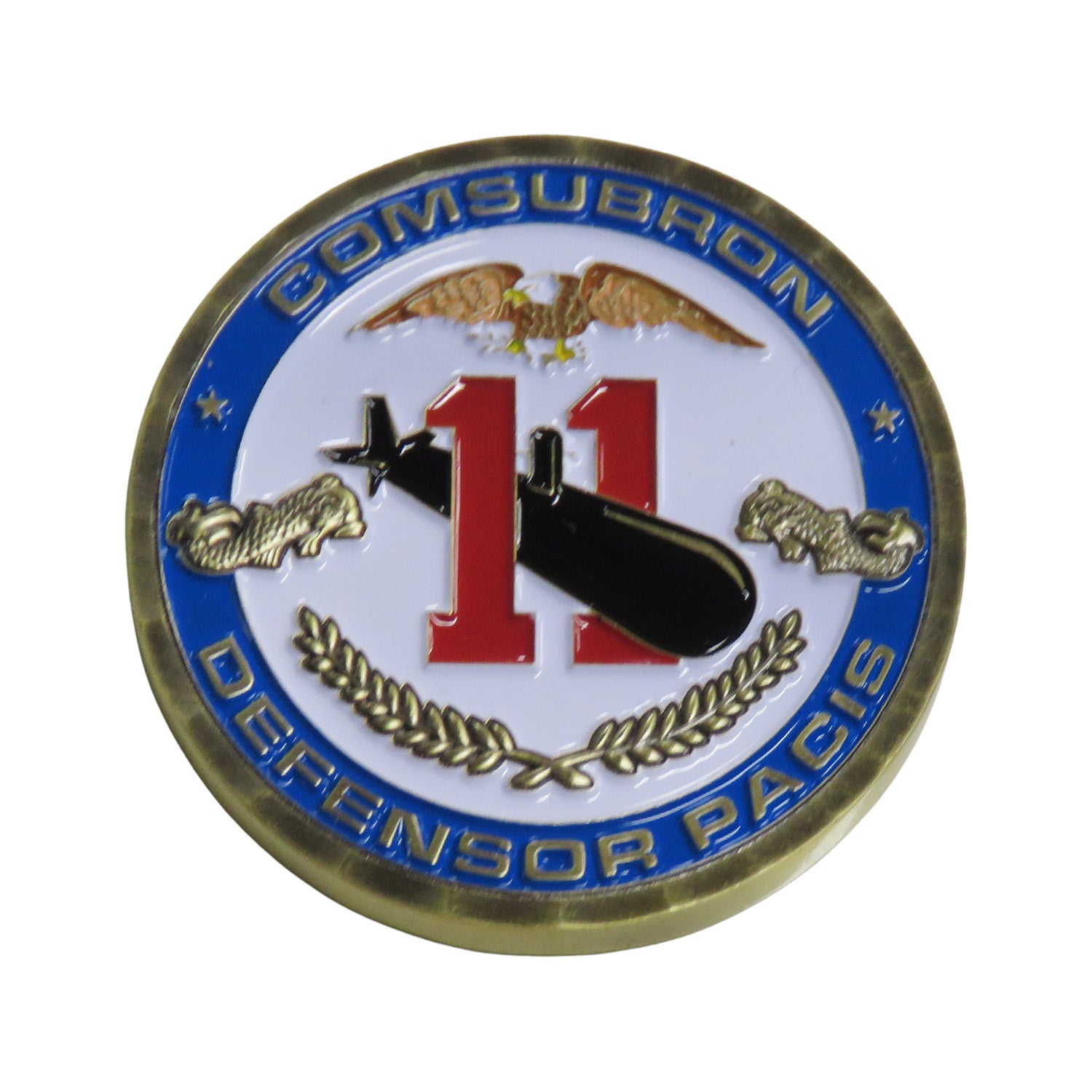 U.S. Navy COMSUBRON 11 Defensor Pacis Challenge Coin
