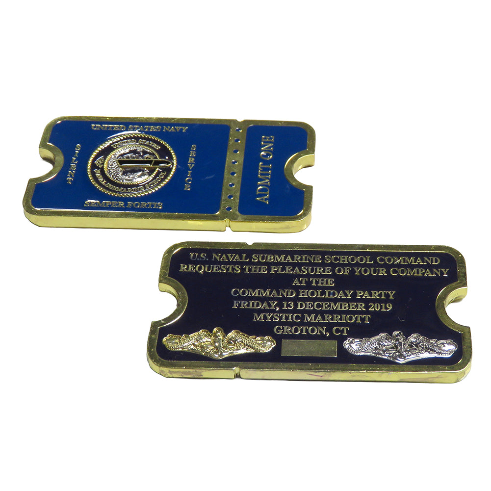 U.S. Navy Submarine School Holiday Party 2019 Challenge Coin