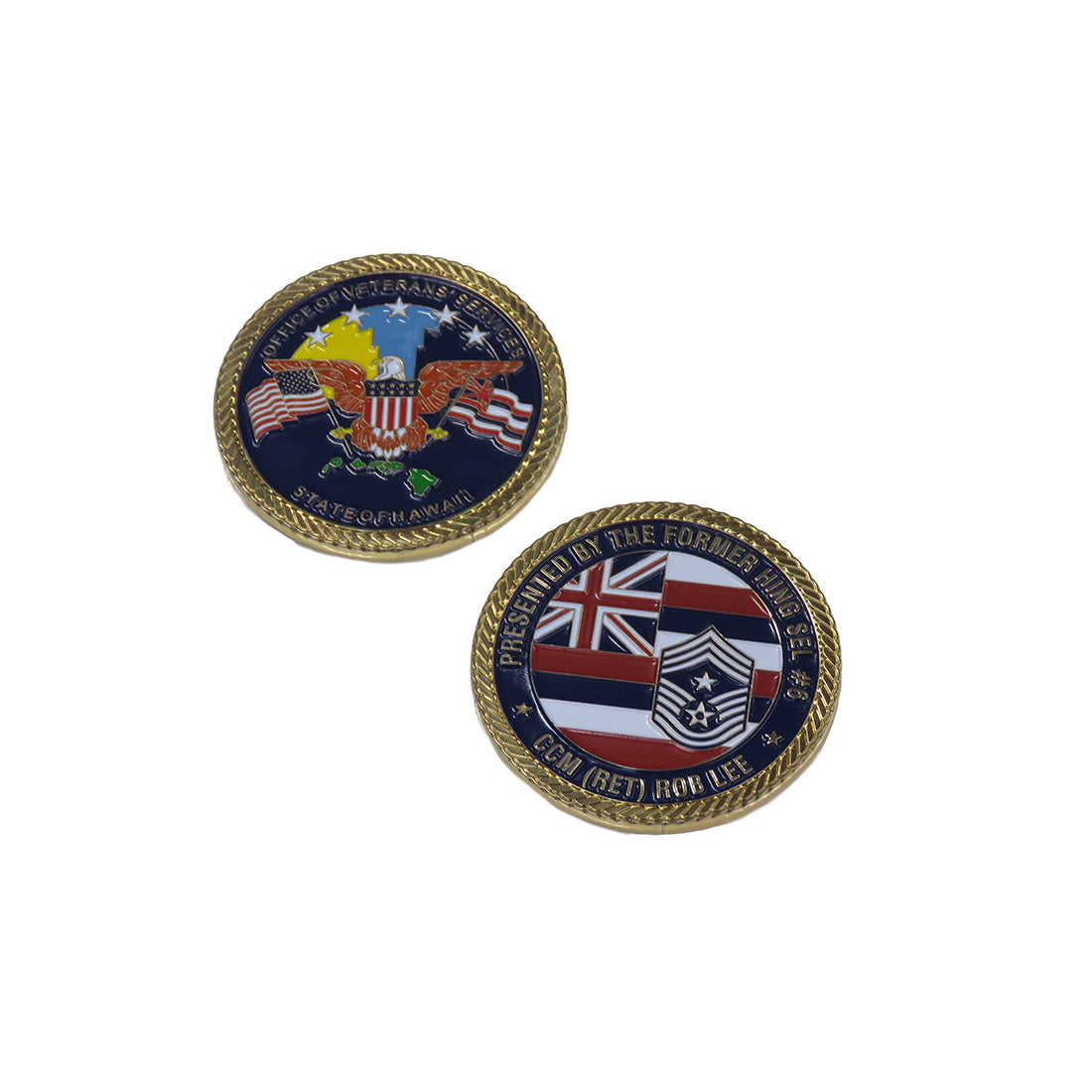 Office Of Veterans Services State of Hawaii Presented Hing Challenge Coin