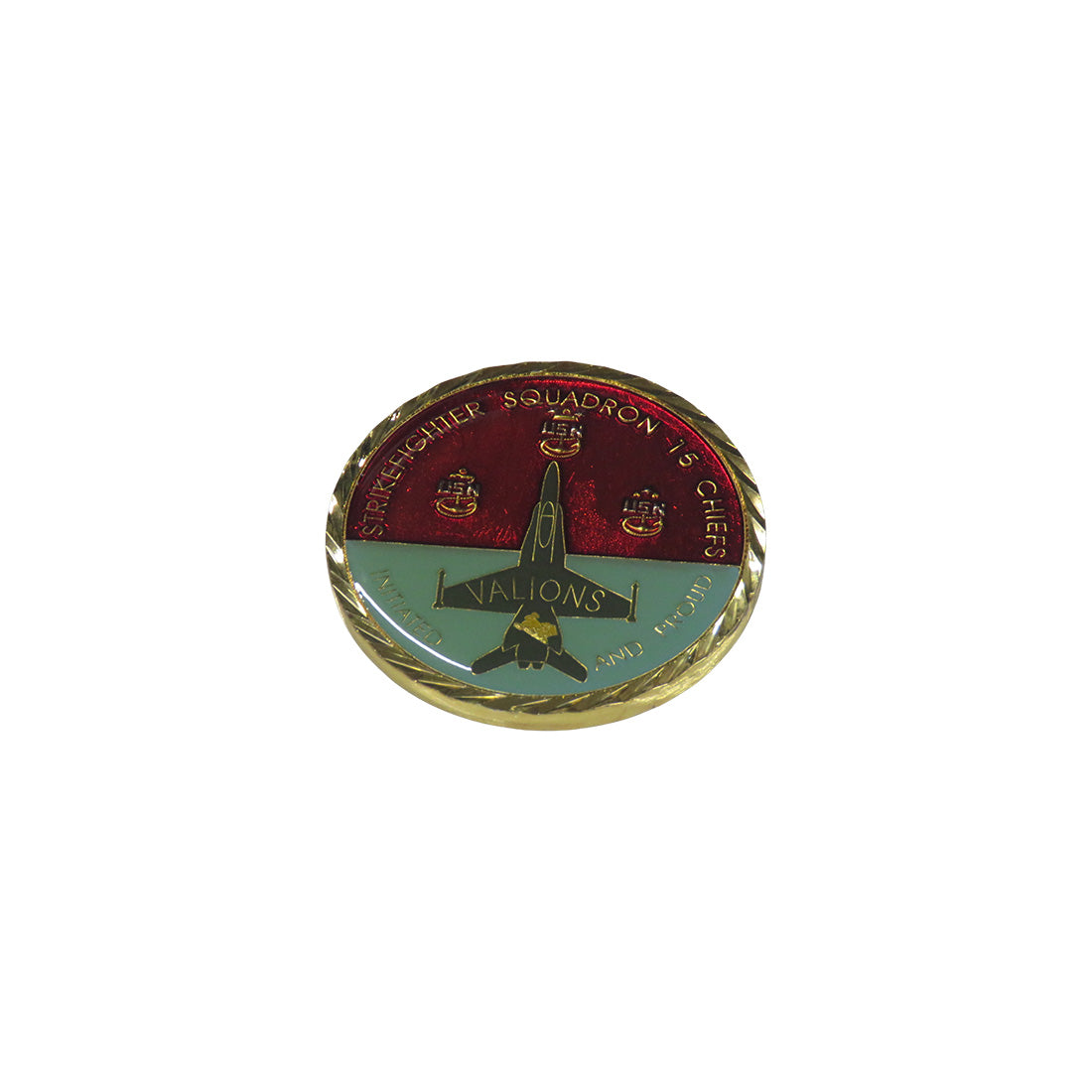 Strikefighter Squadron 15 Chiefs Valions Navy Initiated and Proud Challenge Coin