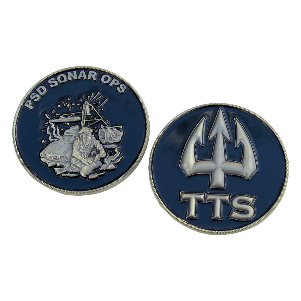 U.S. Navy PSD Sonar Ops Challenge Coin