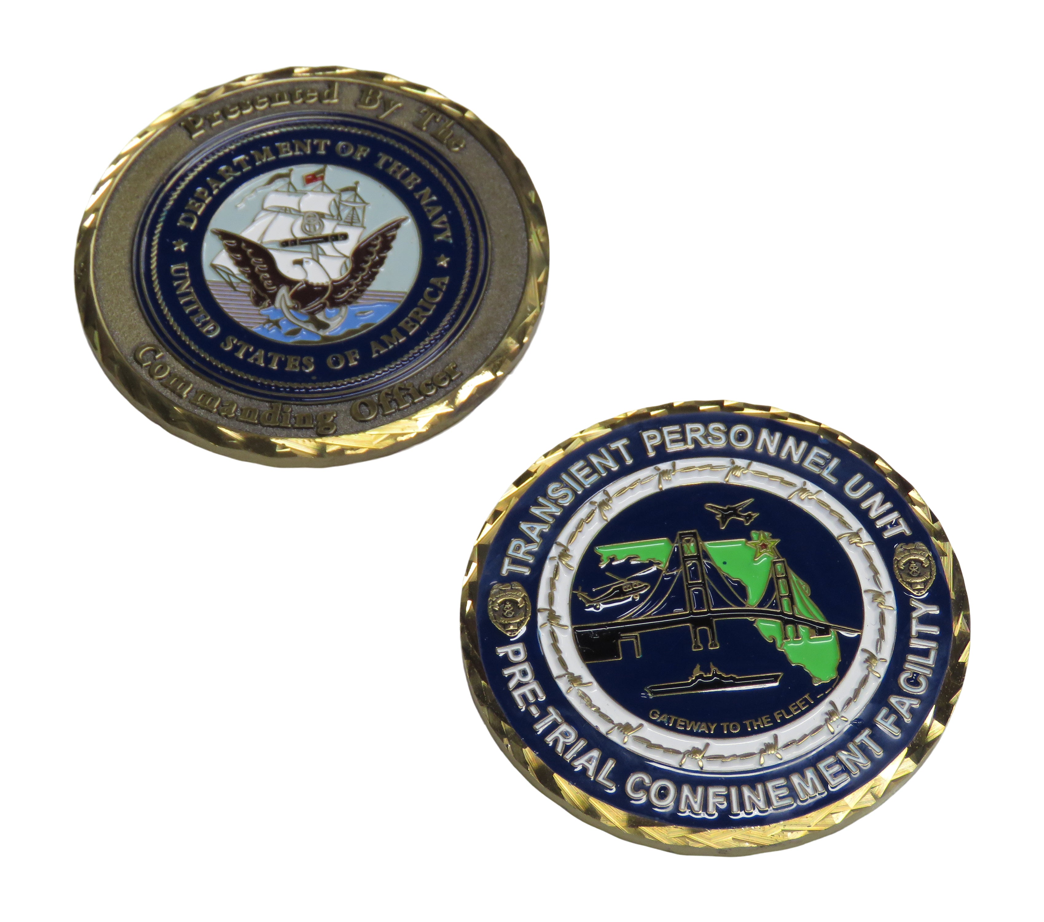 Transient Personnel Unit Pre-trial Confinement Facility Challenge Coin