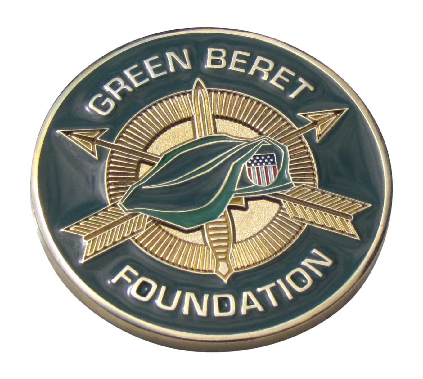 US Army Special Forces Green Beret Foundation Challenge Coin