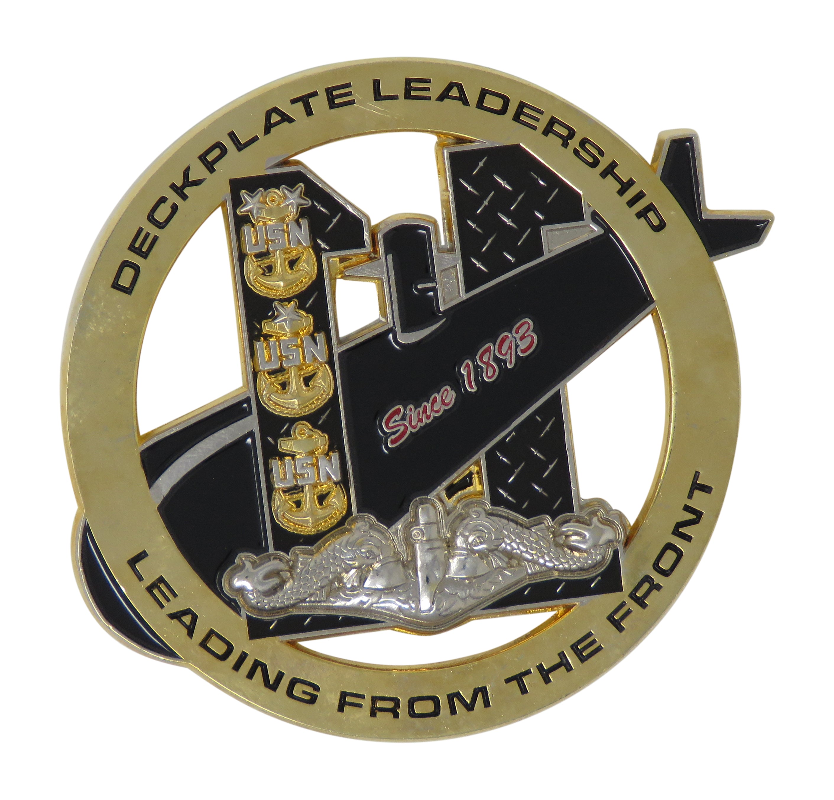 US Navy COMSUBRON Defensor Pacis, Deckplate Leadership Challenge Coin