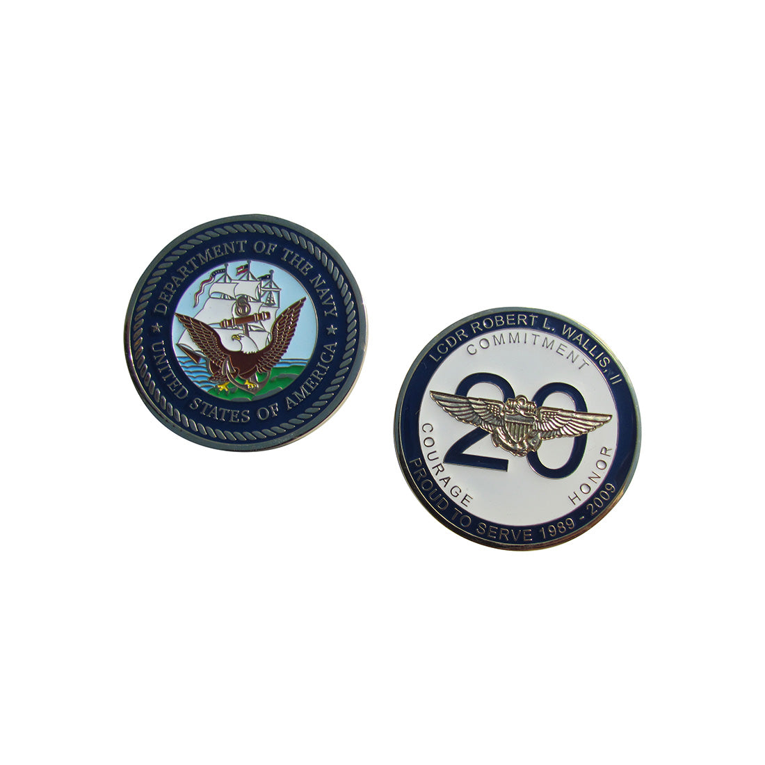 US Navy LCDR Robert L.Wallis II Proud to Serve Challenge Coin