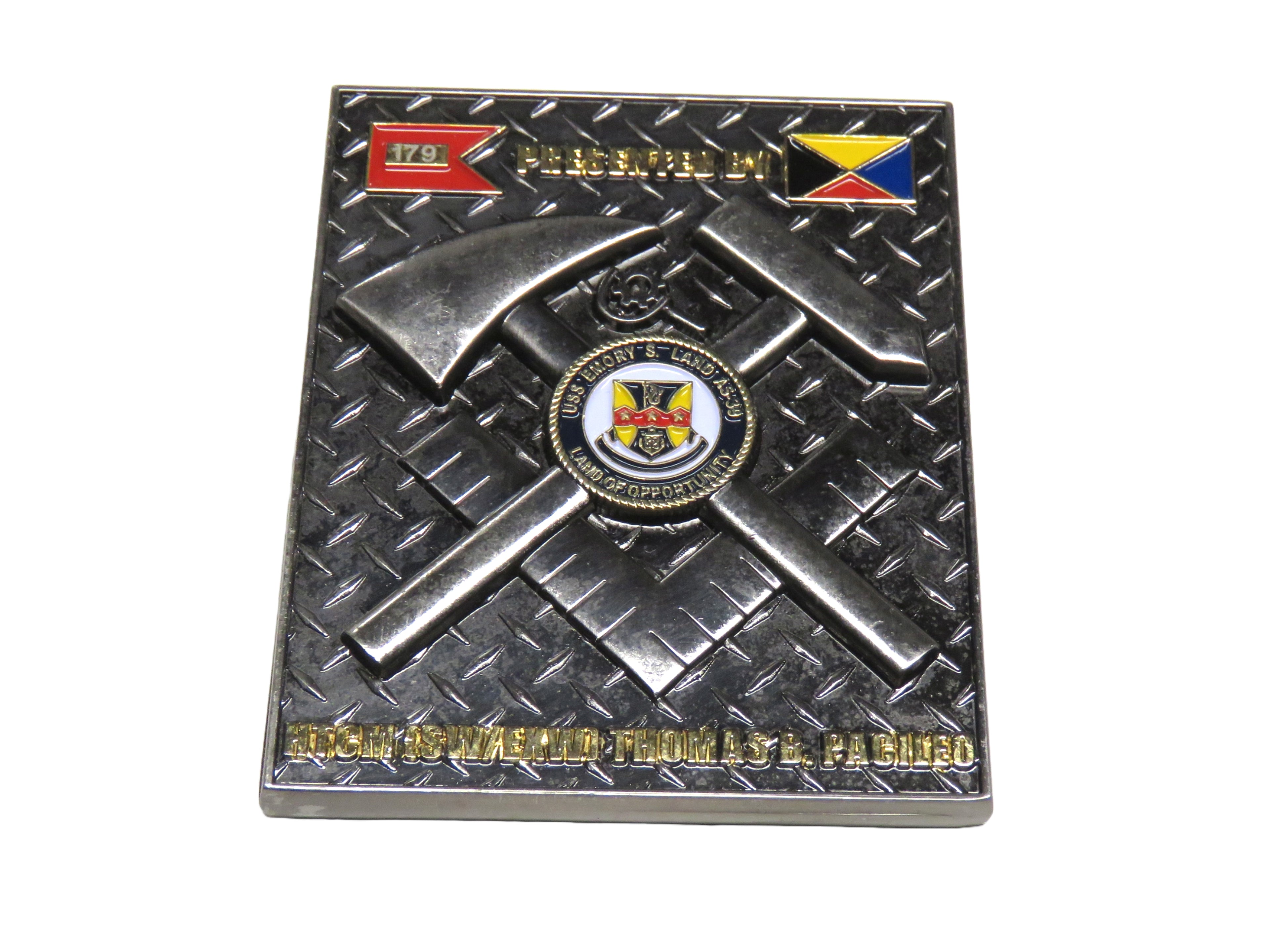 U.S. Navy Master Chief USS Emory S Land AS 39 Challenge Coin
