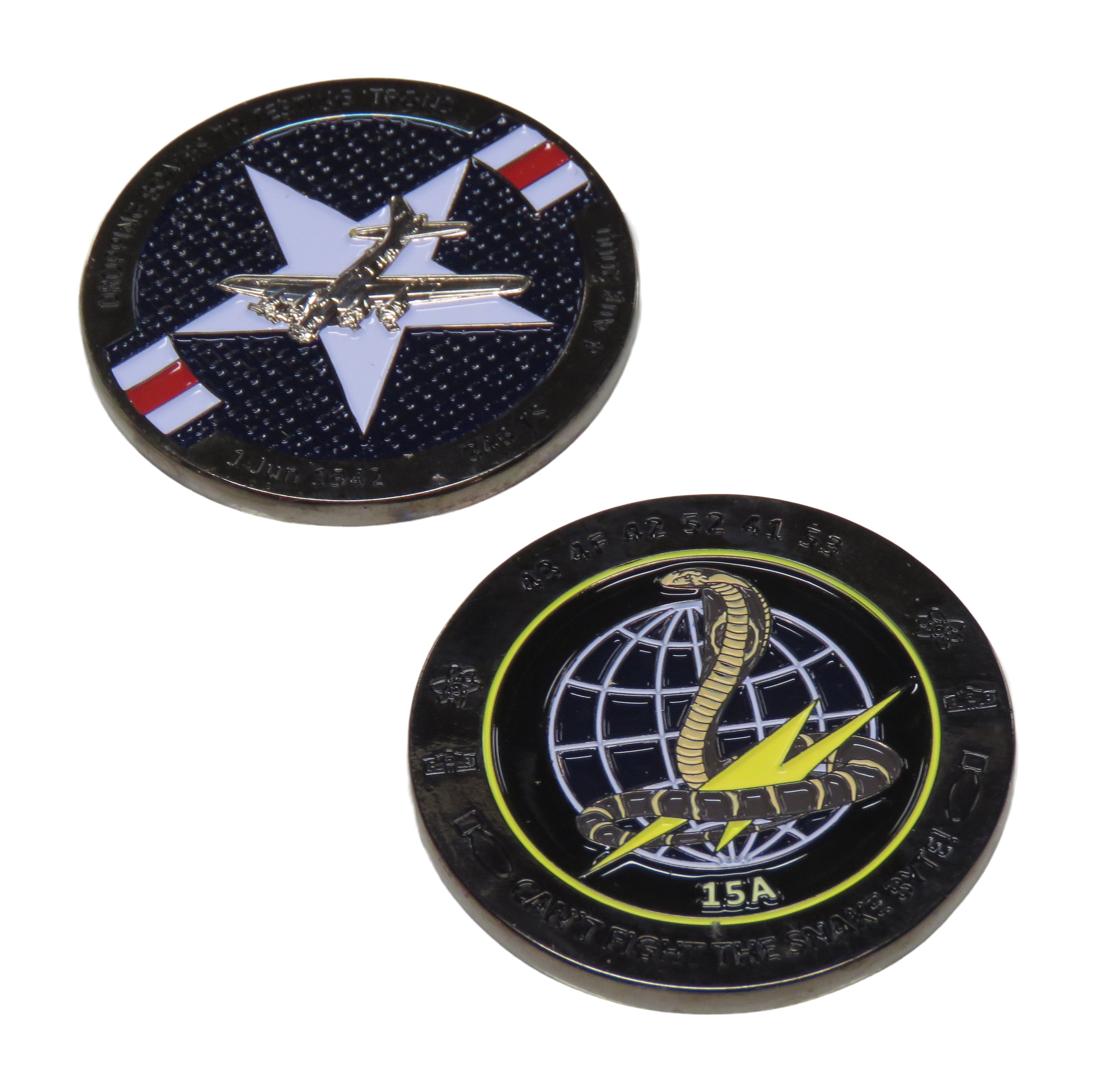U.S. Air Force 43 AF 42 52 41 53 Dropping Bombs Challenge Coin