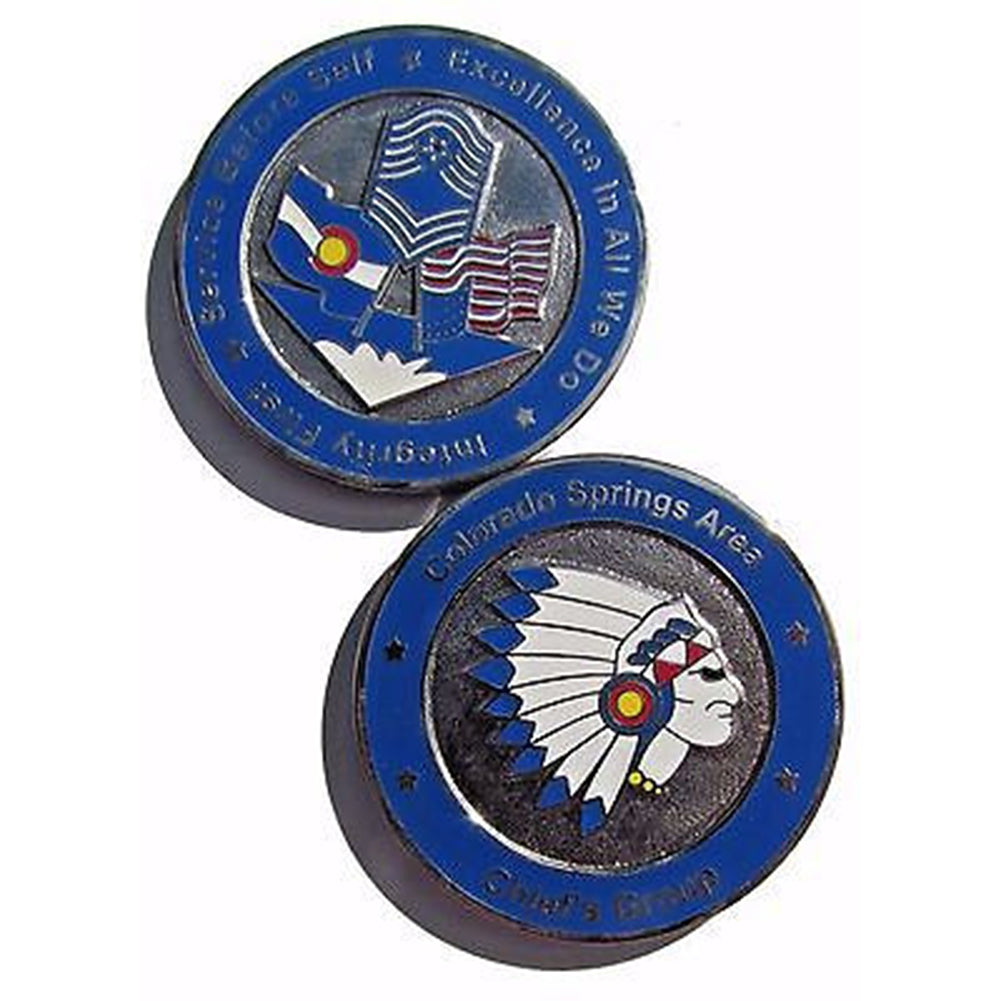 US Air Force Colorado Springs Area Chief's Group Challenge Coin