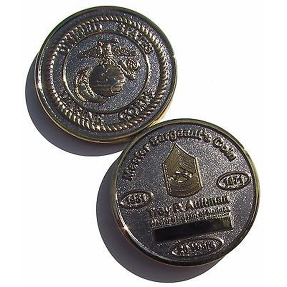 US Marine Corps Master Sergeant Troy P. Aultman 20 years Challenge Coin
