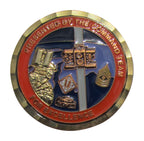 US Army 181st Signal Company Renegades Copper Goldtone Accent Challenge Coin