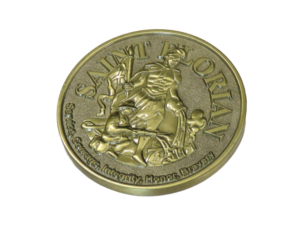 Laredo Metro Fire Dept Saint Florian, Ready for Duty 1885 Challenge Coin