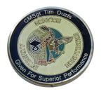 US Air Force CMSGT Tim Ouzts, Given For Superior Performance Challenge Coin