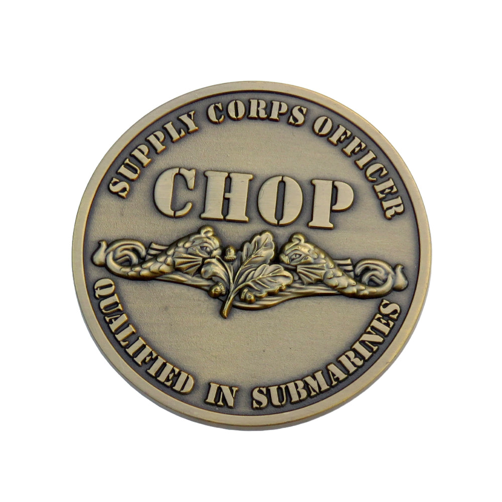 U.S. Navy Supply Corps Officer Qualified in Submarines Challenge Coin