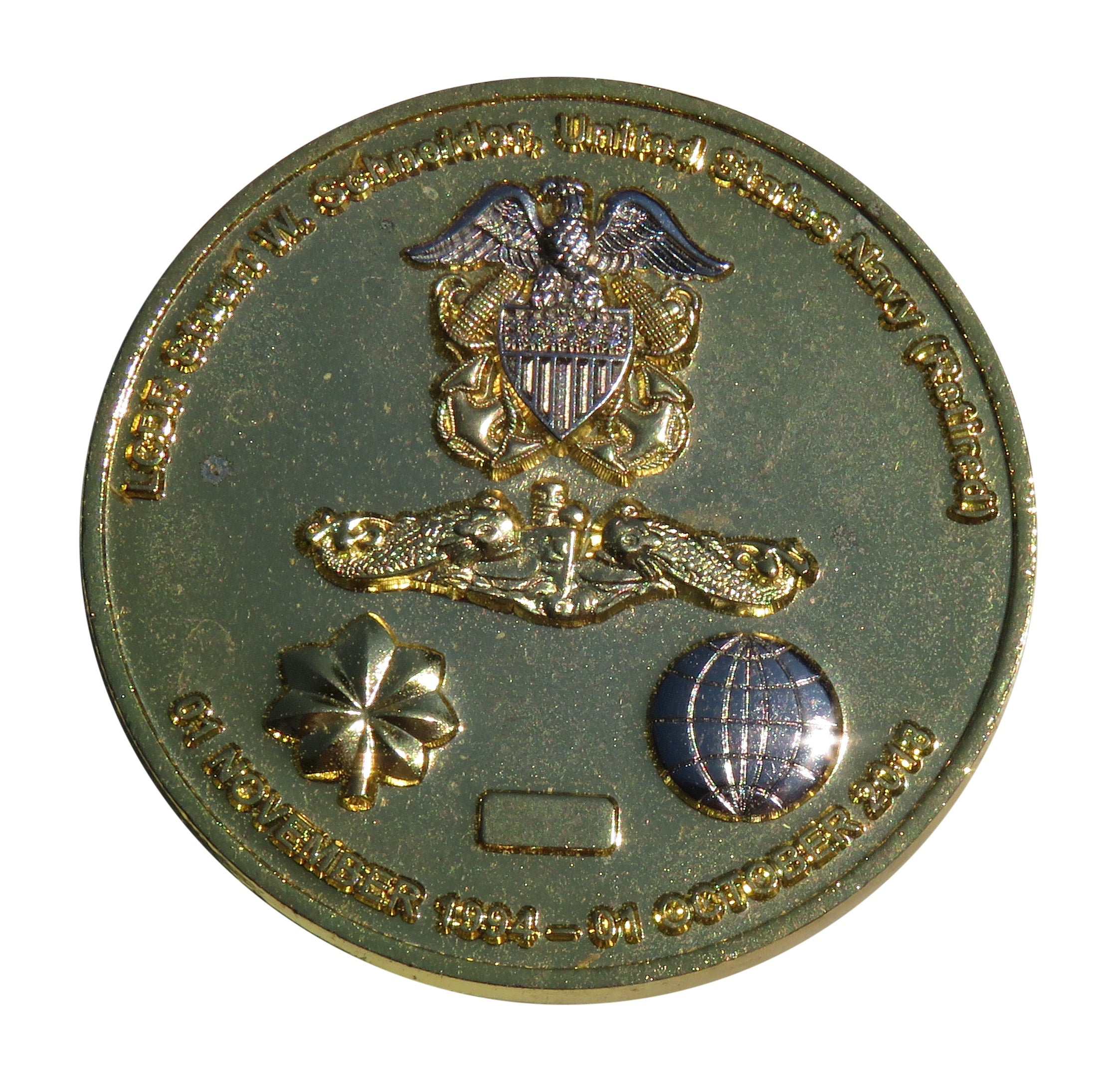 US Navy LCDR  Stuart W. Schneider Challenge Coin
