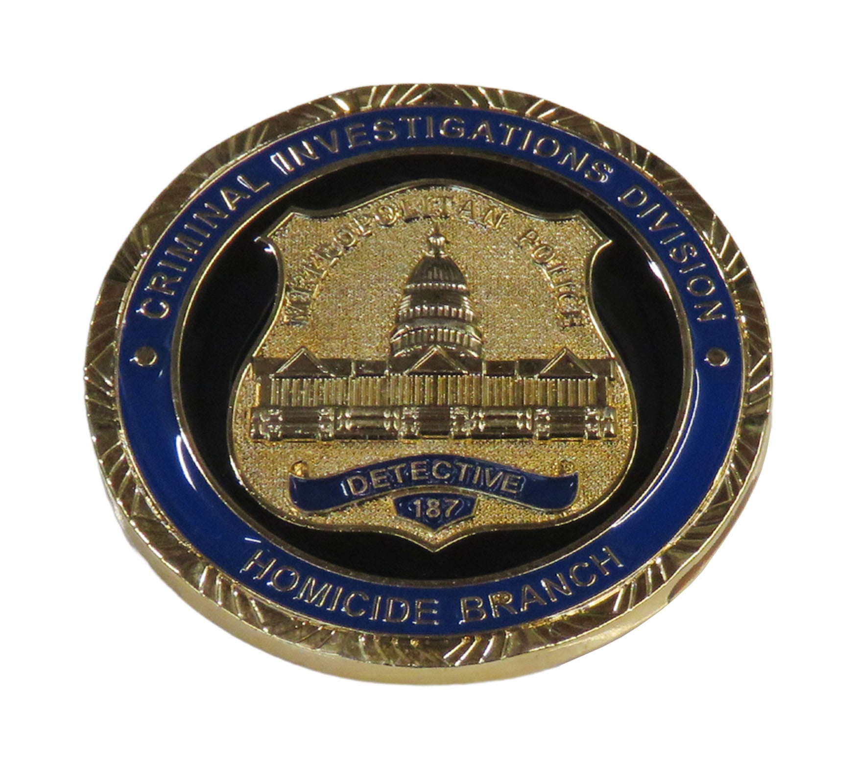 Criminal Investigations Divison Metropolitan Police Detective Homicide Branch Challenge Coin