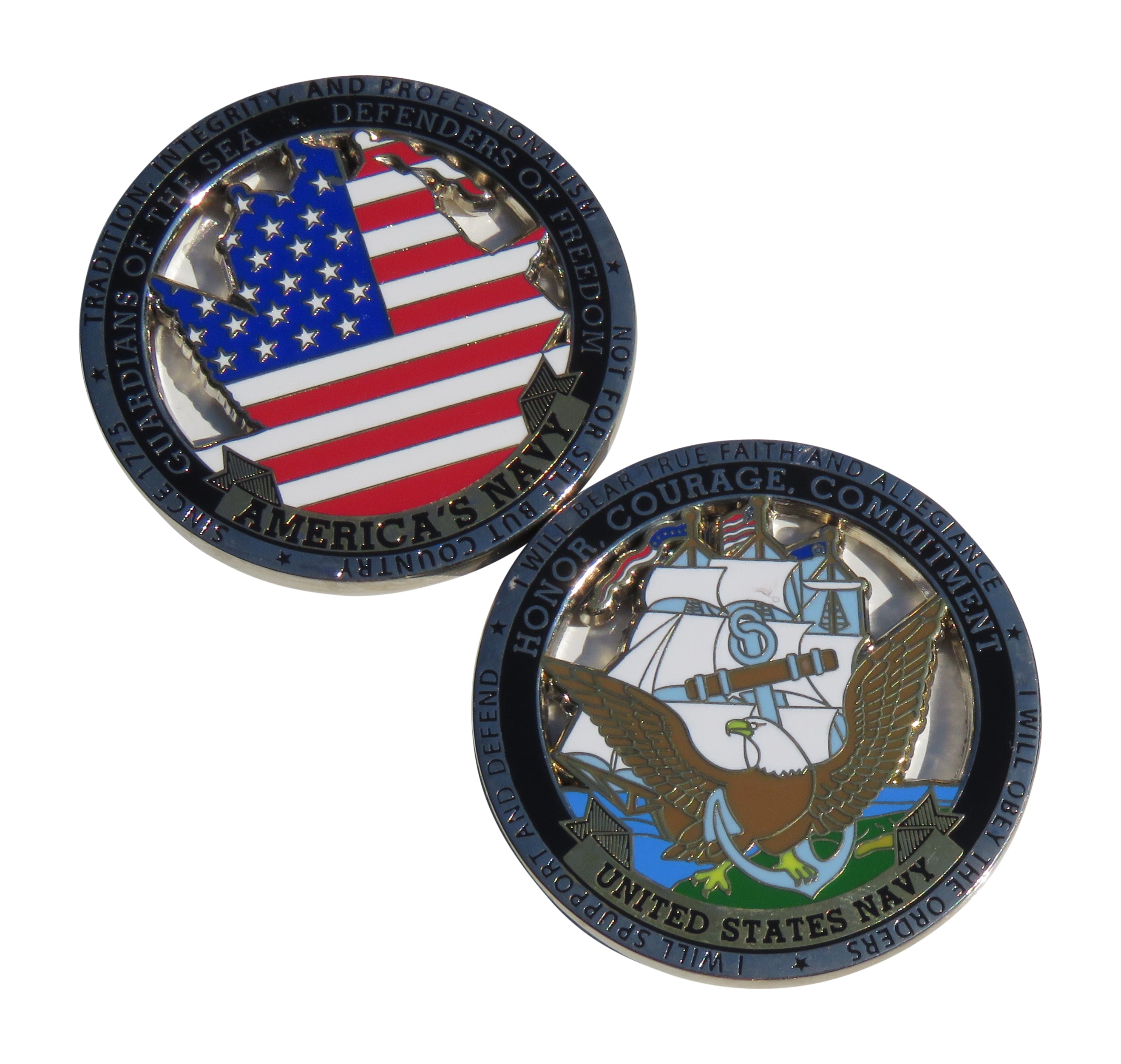 US Navy Guardian Of Sea Defenders Of The Freedom America Navy Challenge Coin