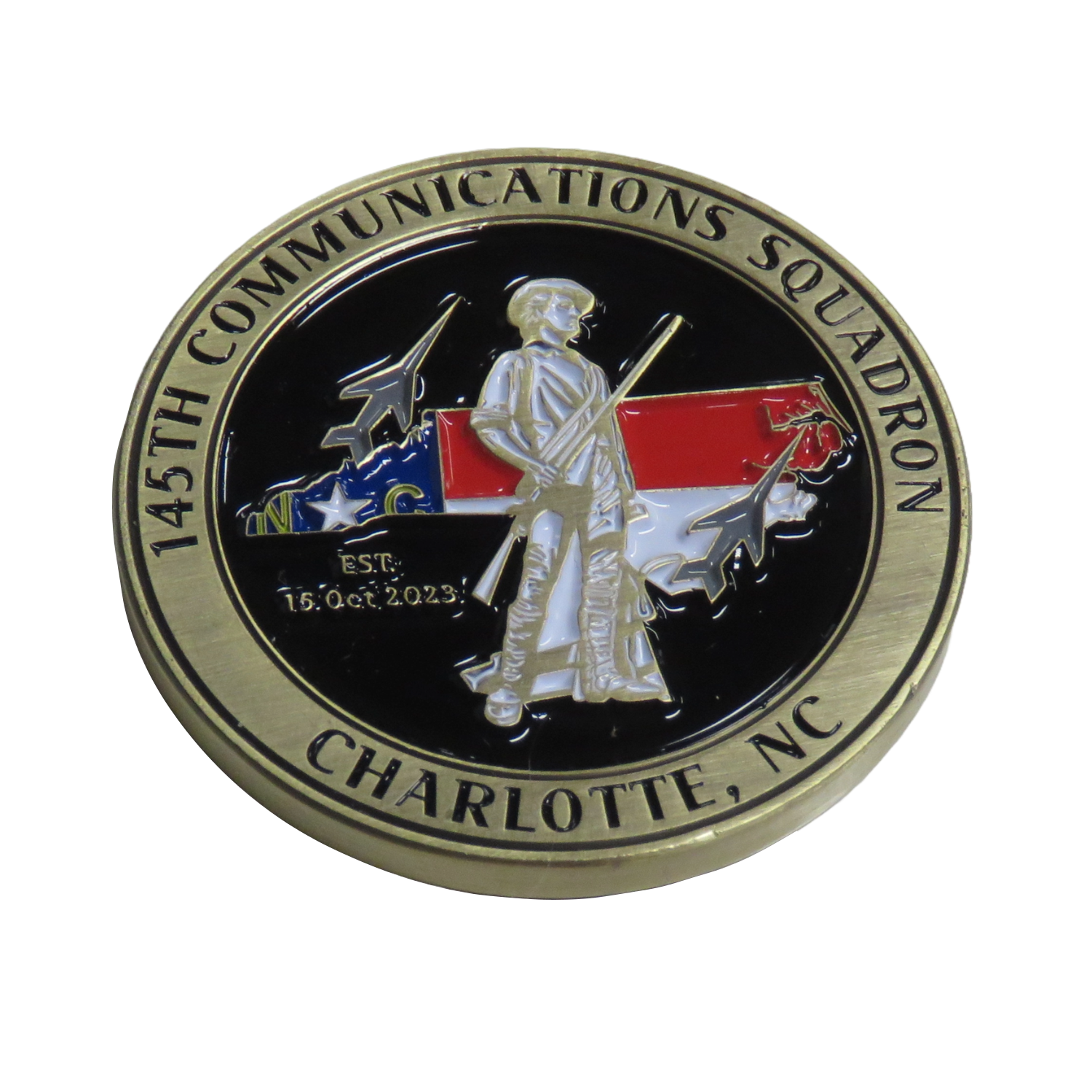 U.S. Air Force 145th Communications Squadron Charlotte NC Challenge Coin