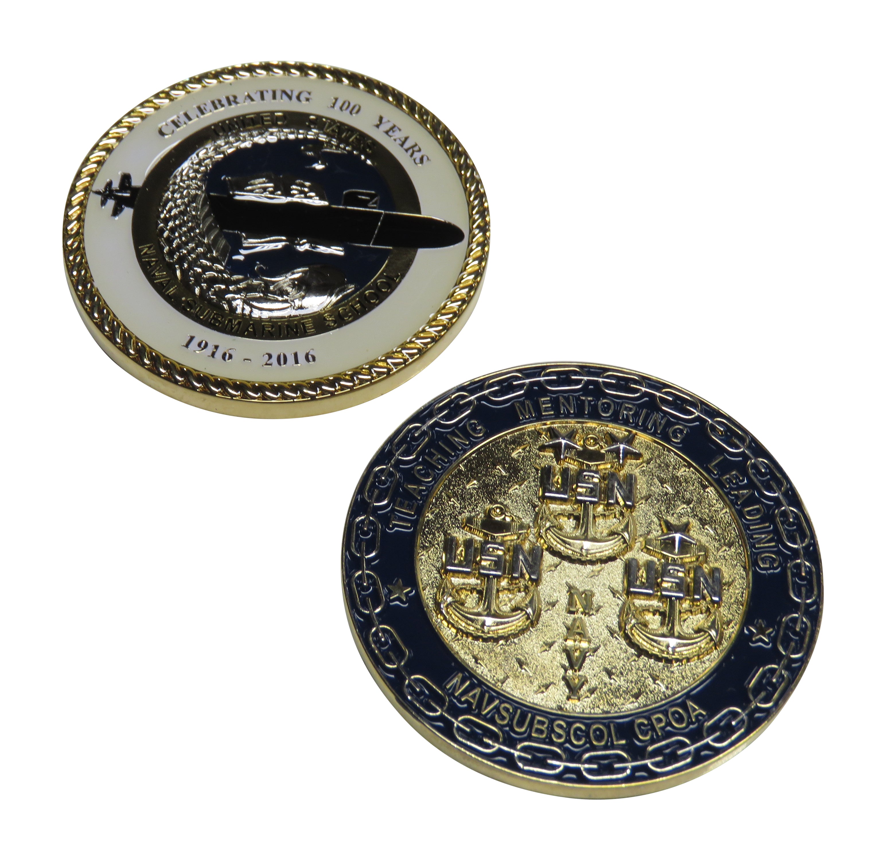 Naval Submarine School Celebrating 100 Years Challenge Coin