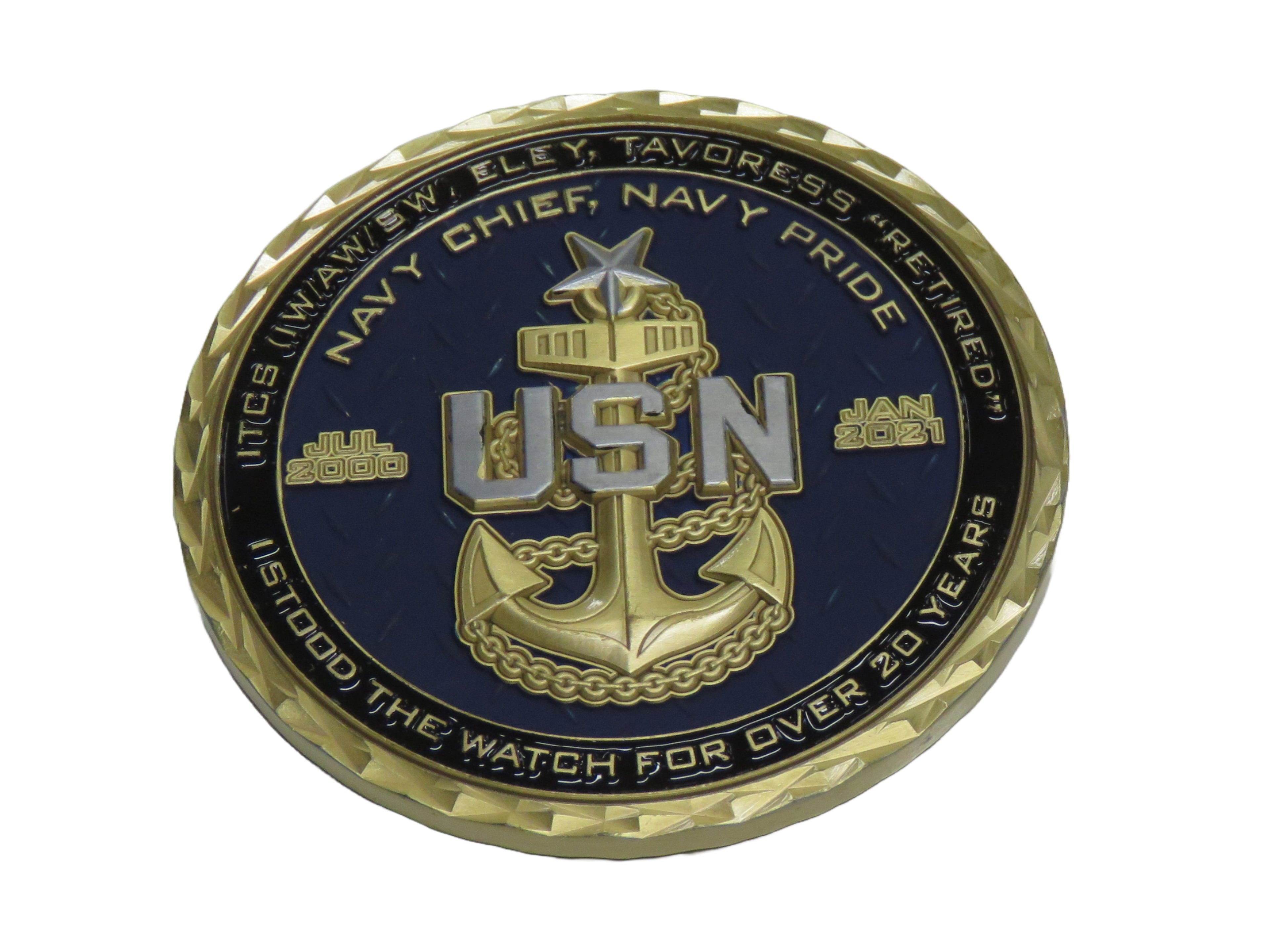 U.S. Navy ITCS Eley Tavoress Retirement Challenge Coin