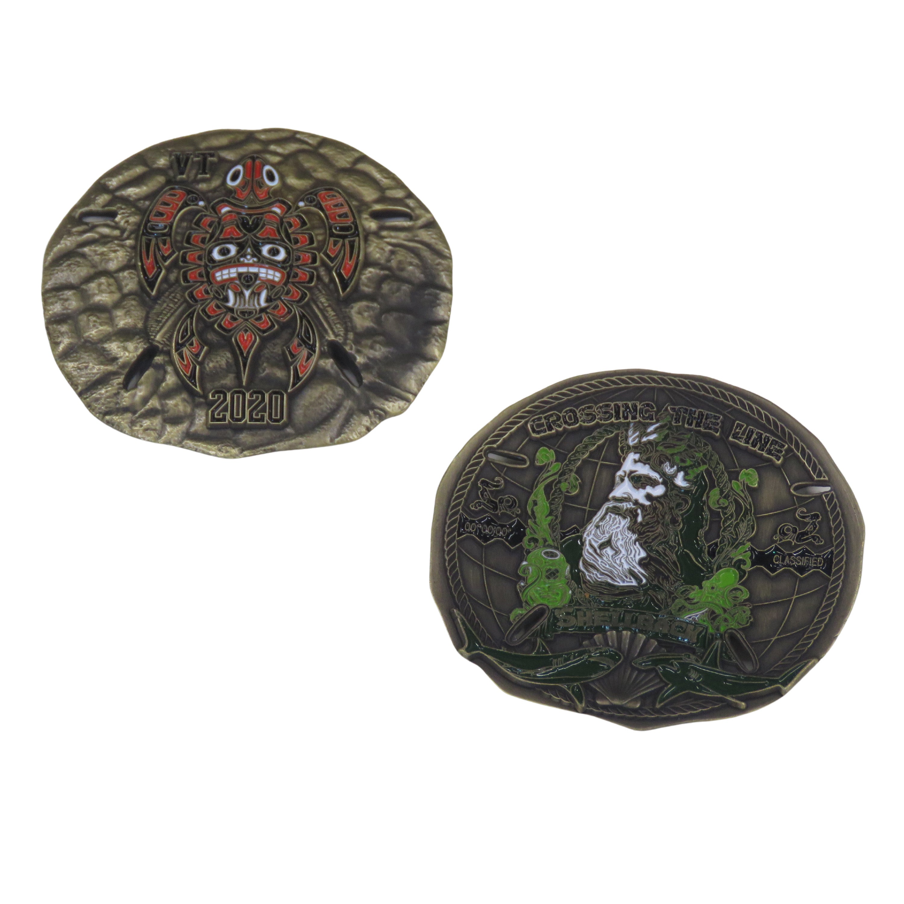 VT  2002 Crossing the Line Shellback Challenge Coin