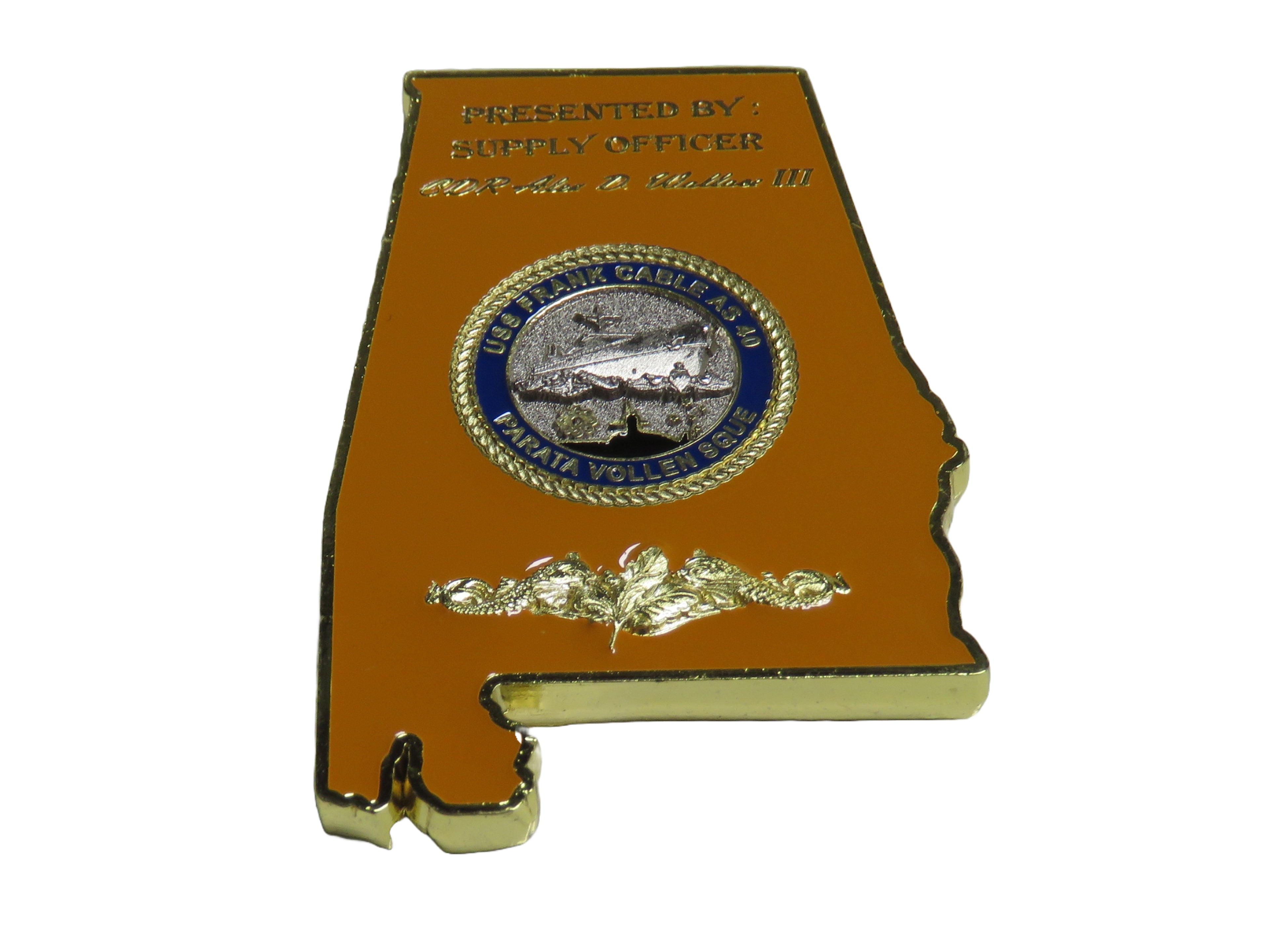 U.S. Navy USS Frank Cable Supply Officer Challenge Coin