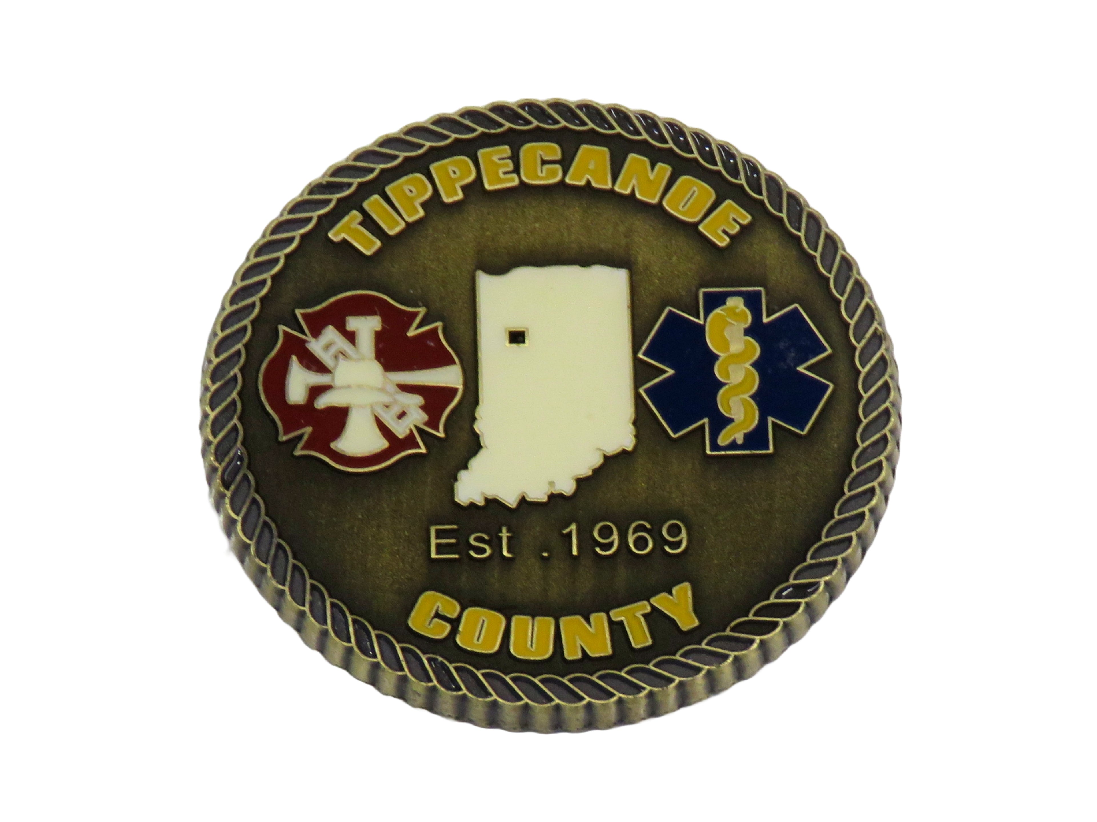 WEA Township Fire and RescueTippecanoe County Est. 1969 Challenge Coin
