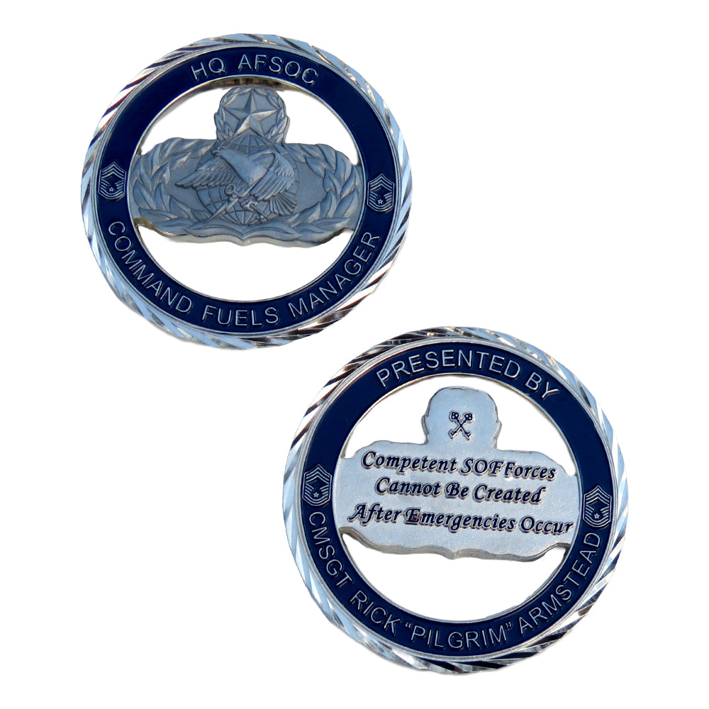 U.S. Air Force HQ AFSOC Command Fuels Manager Challenge Coin