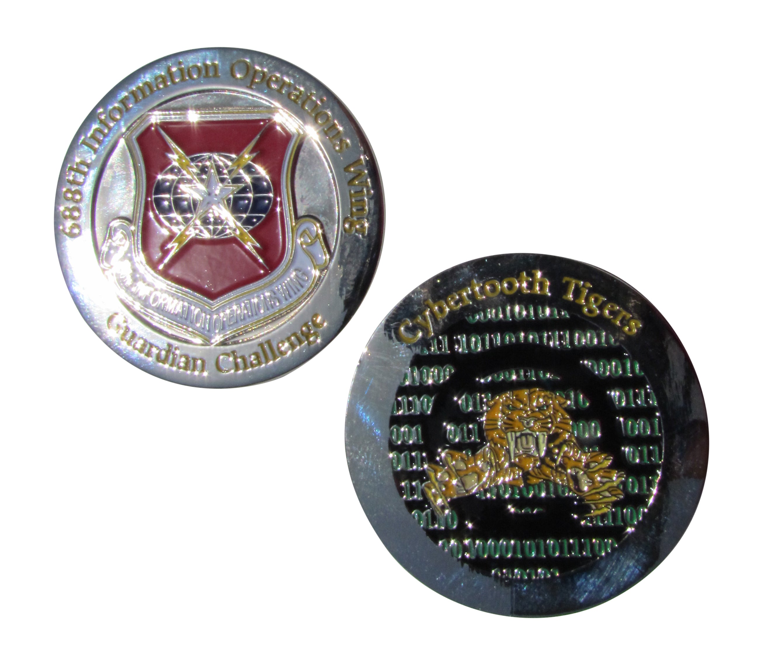 USSAF 688th Cyberspace Wing Guardian Cybertooth Tigers Challenge Coin