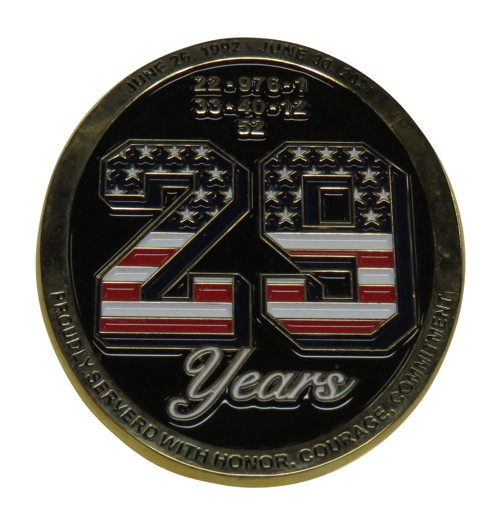 Command Master Chief James W. Follmer Retirement 29 Years Challenge Coin