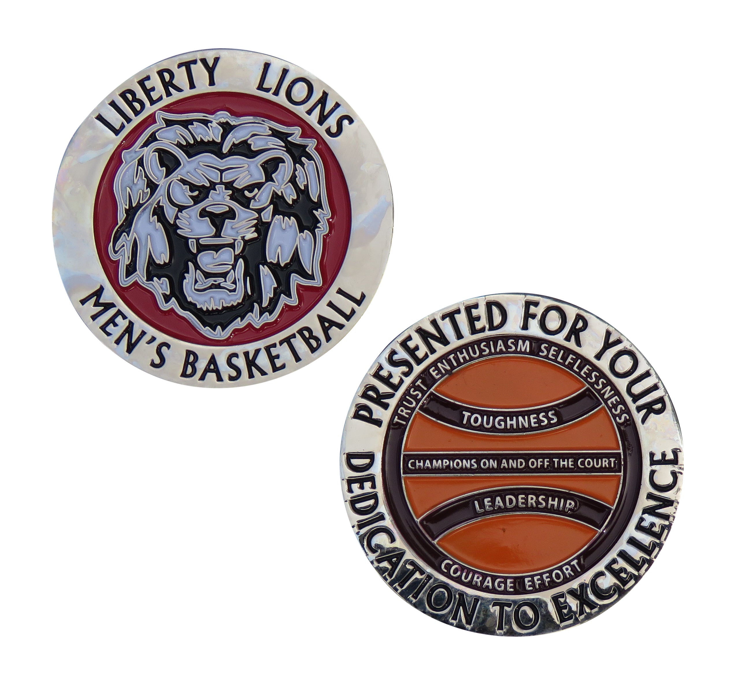 Liberty Lions Men's Basketball Challenge Coin