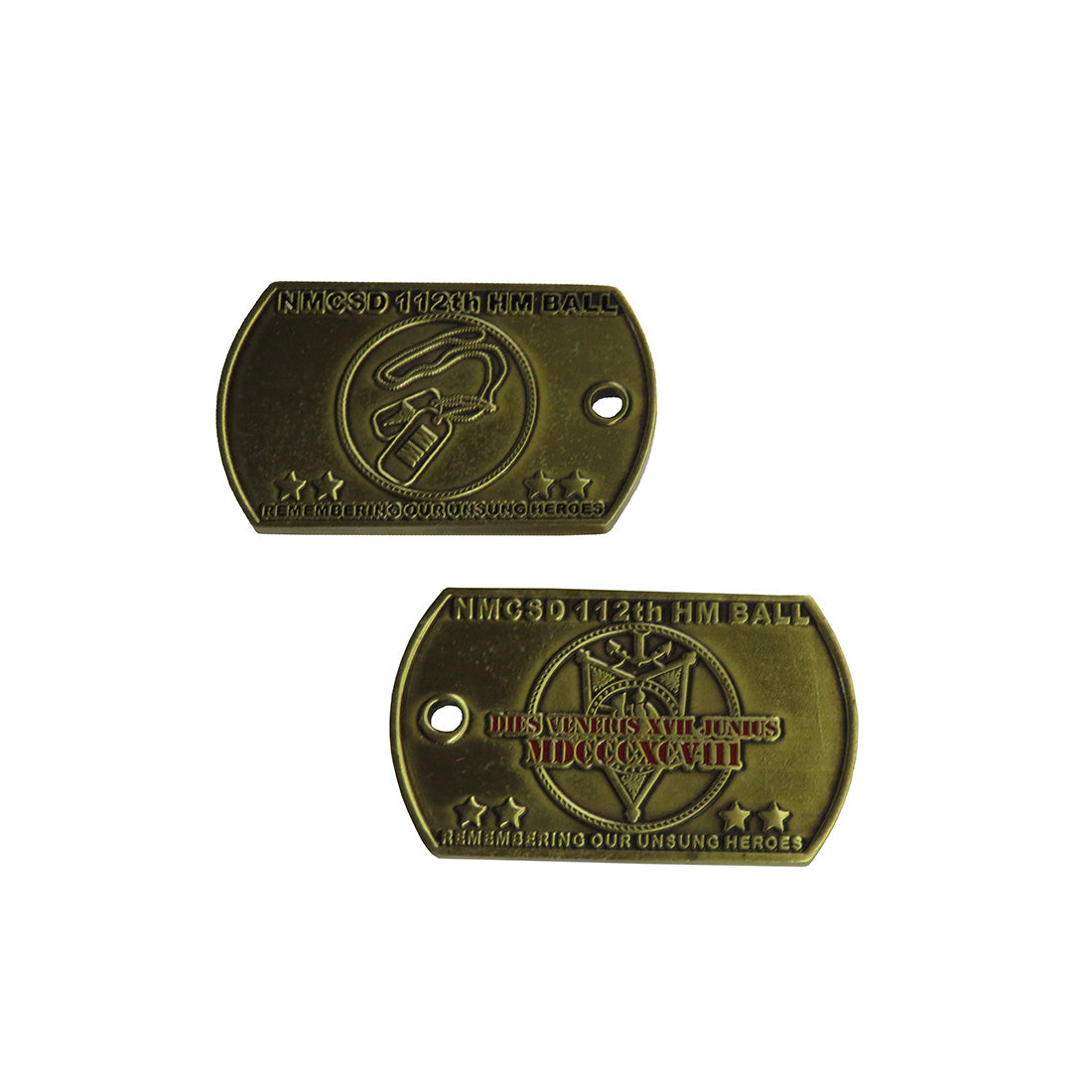 NMCSD 112th HM Ball Dies Veneris XVII Junius Dog Tag Challenge Coin