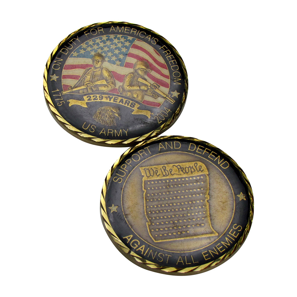 US Army on Duty for America's Freedom Challenge Coin