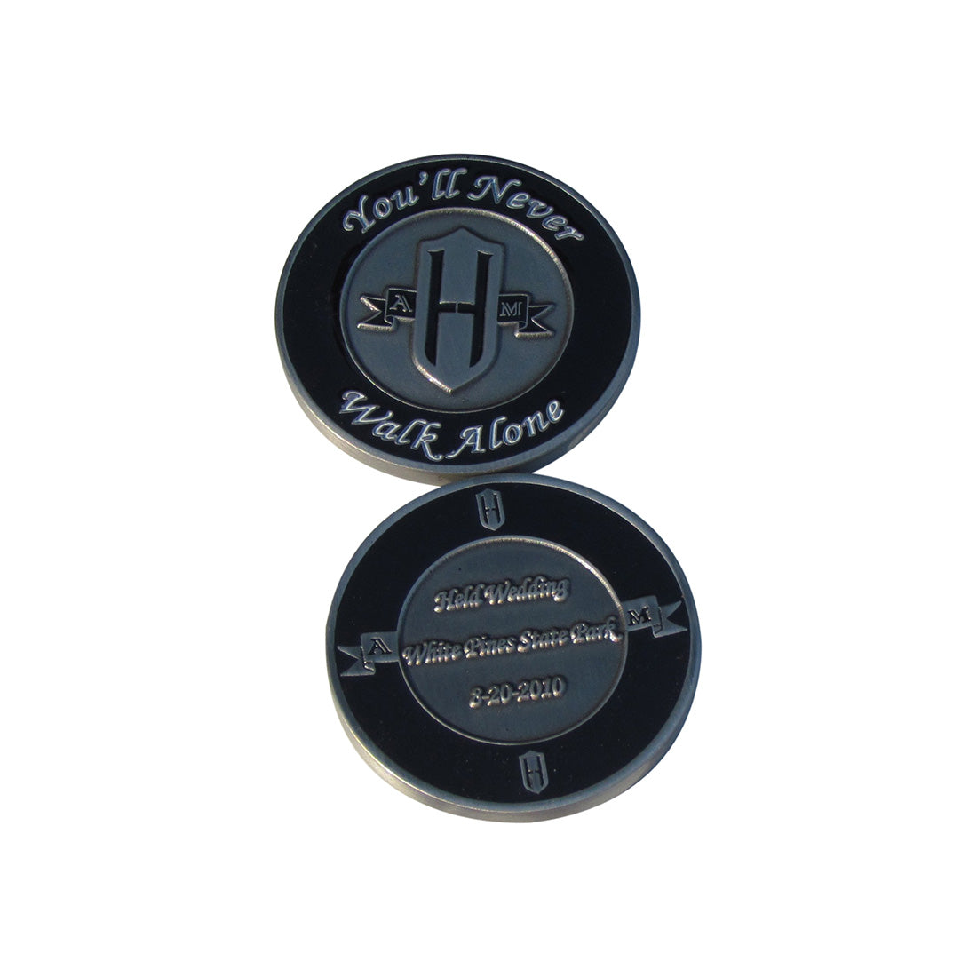 You'll Never Walk Alone Held Wedding Challenge Coin