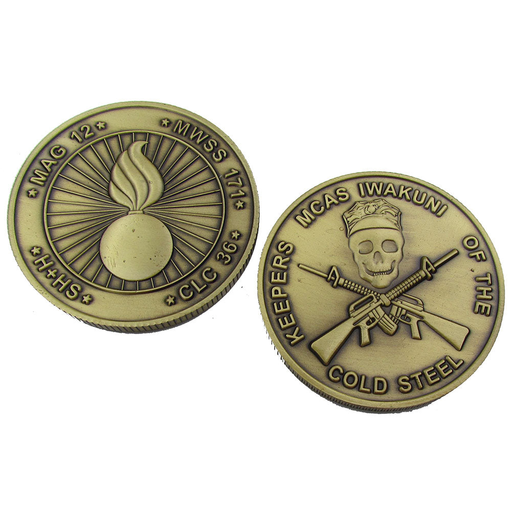 US Marine Corps SH+H MAG 12 MWSS 171 CLC 36 Challenge Coin