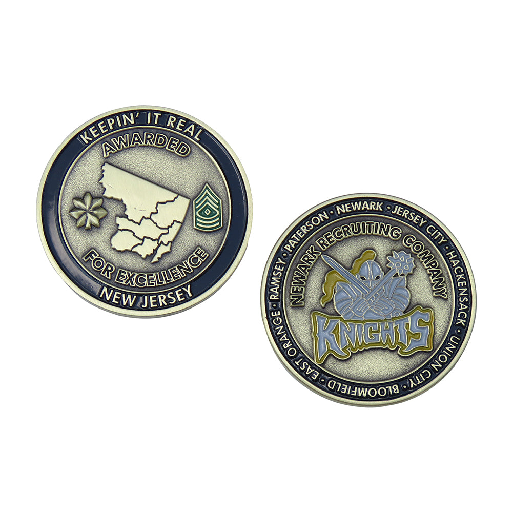 US Army Newark Recruiting Company'' Knights ''New Jersey Challenge Coin