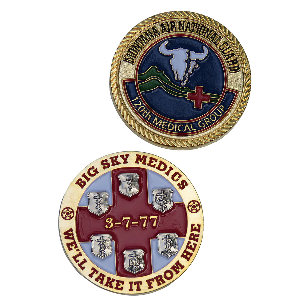 US Air Force Montana Air National Guard 120th Medical Group Challenge Coin