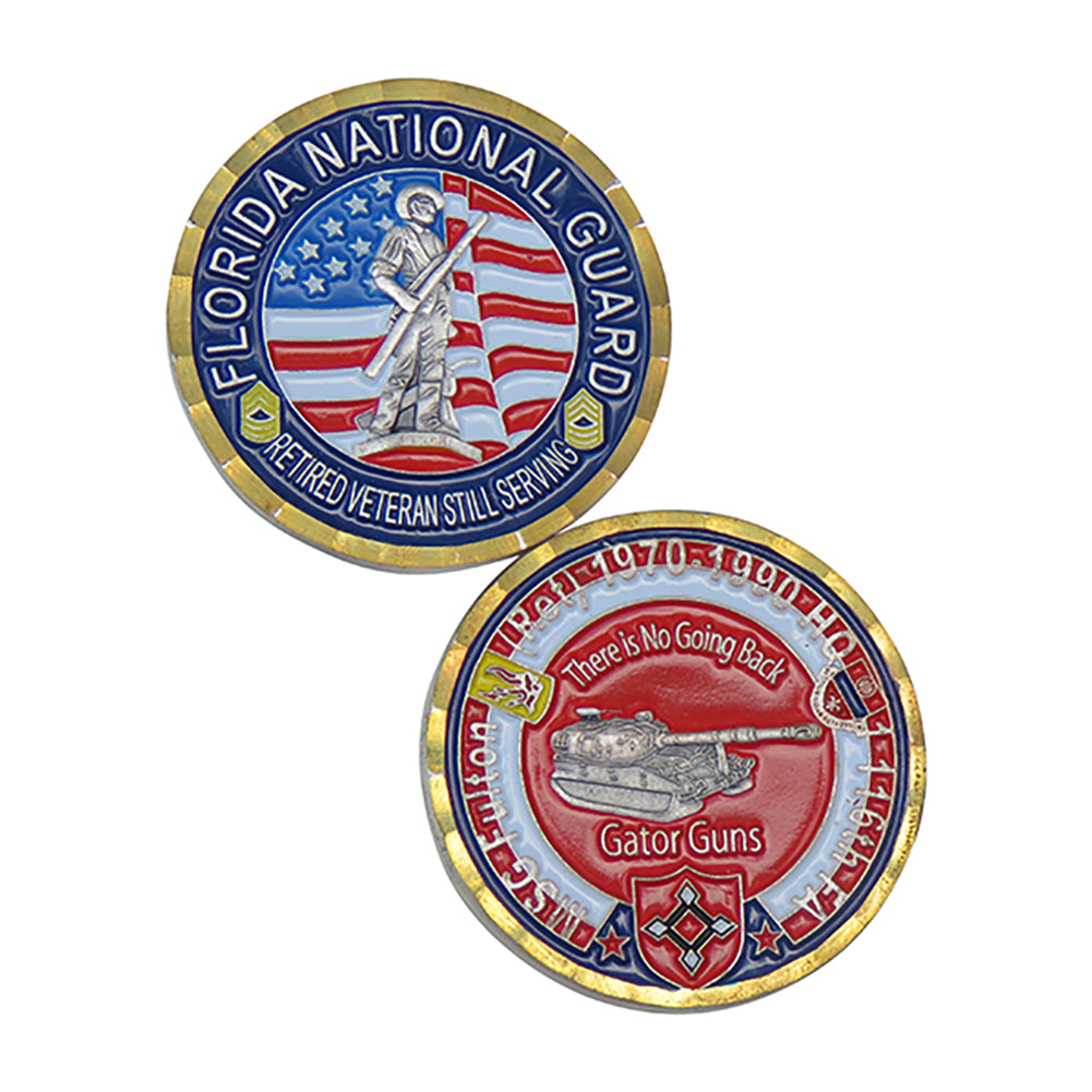 US Army Florida National Guard MSG Fulton (Ret) 1970-1990 HQ 116th FA Challenge Coin